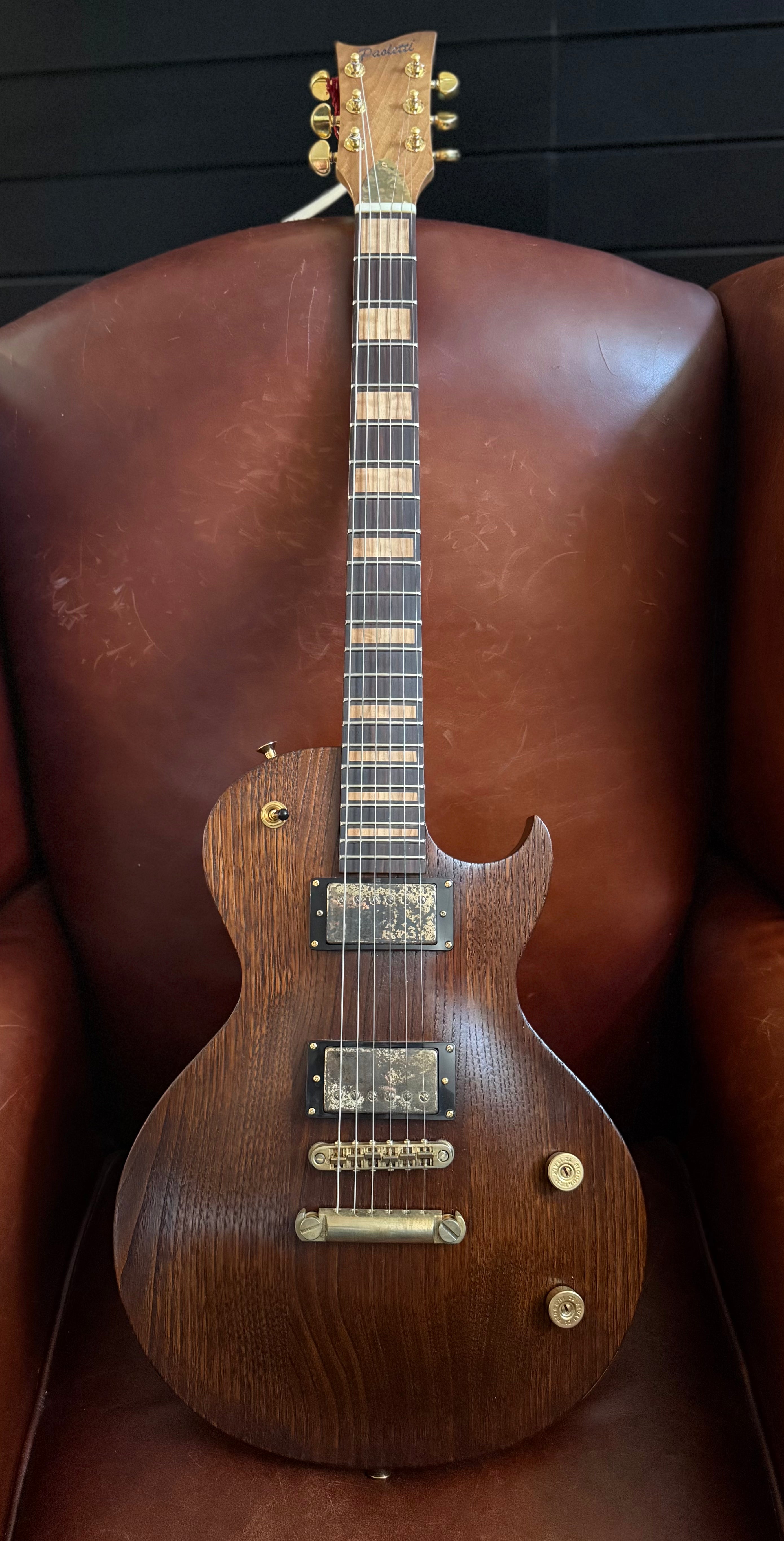 Paoletti Guitars 600 WINE Natural HH Single Cut Electric Guitar