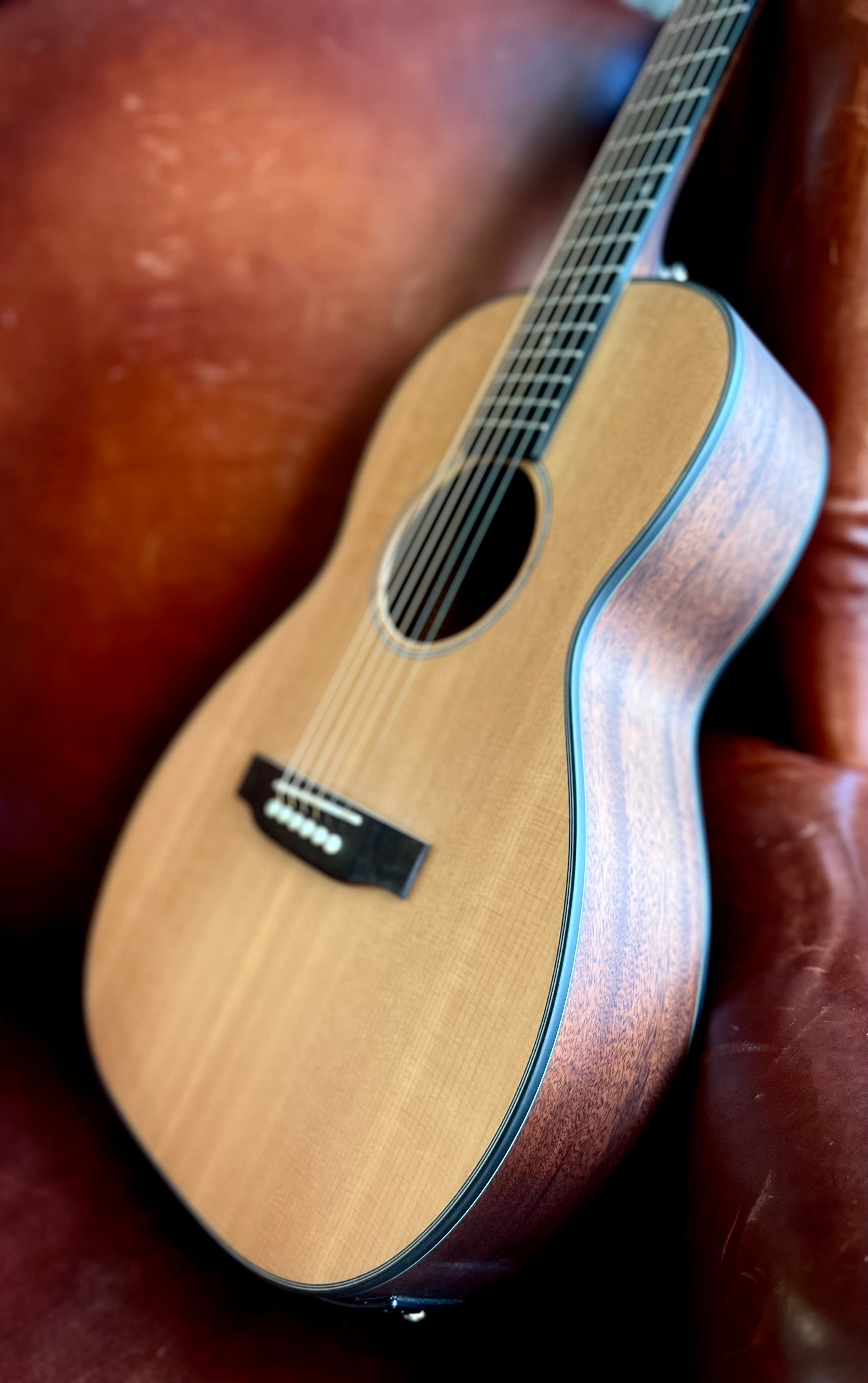 Vintage VE1800N  Series 'Parlour' Electro-Acoustic Guitar ~ Natural, Electro Acoustic Guitar for sale at Richards Guitars.