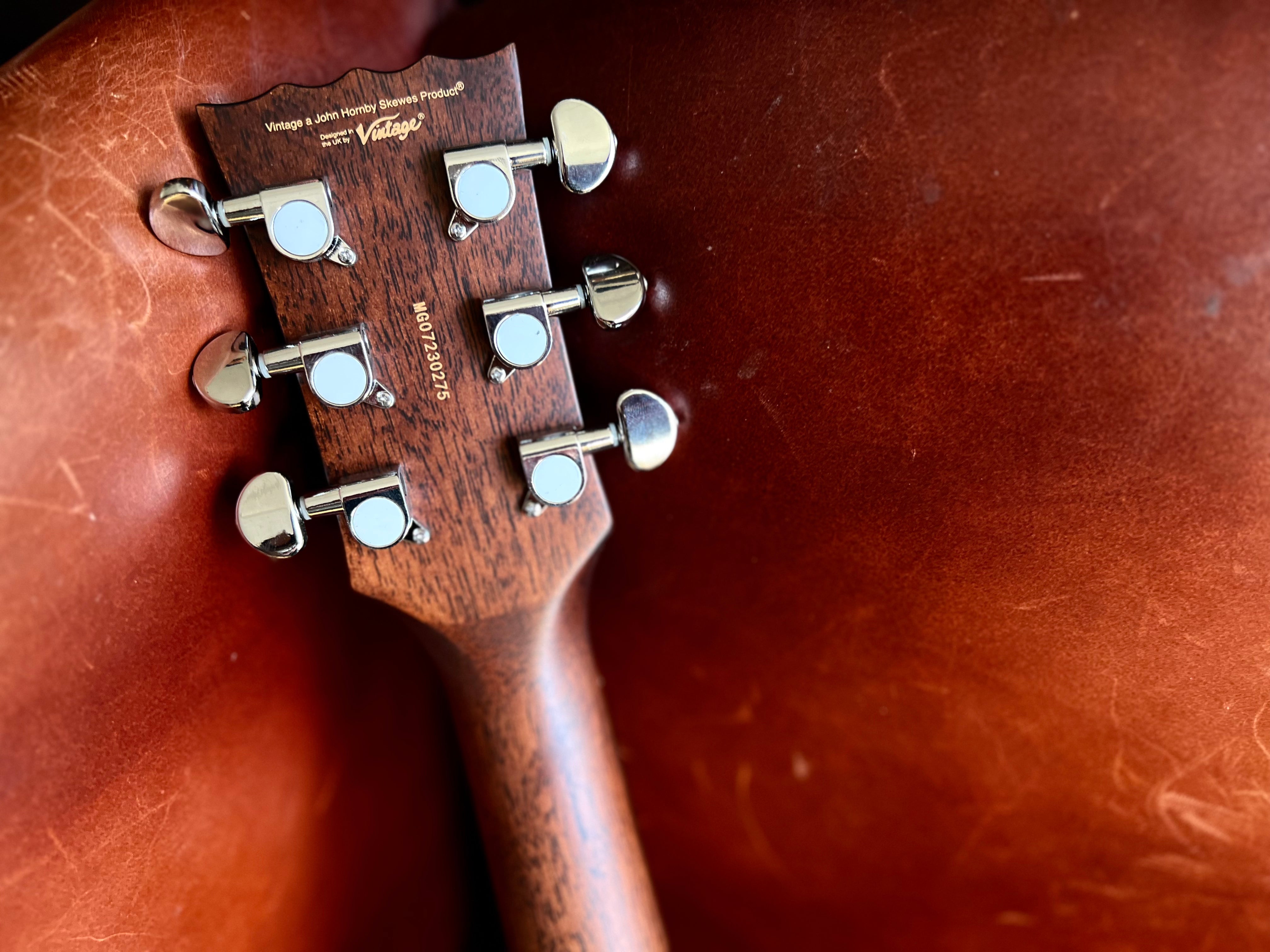 Vintage VE1800N  Series 'Parlour' Electro-Acoustic Guitar ~ Natural, Electro Acoustic Guitar for sale at Richards Guitars.