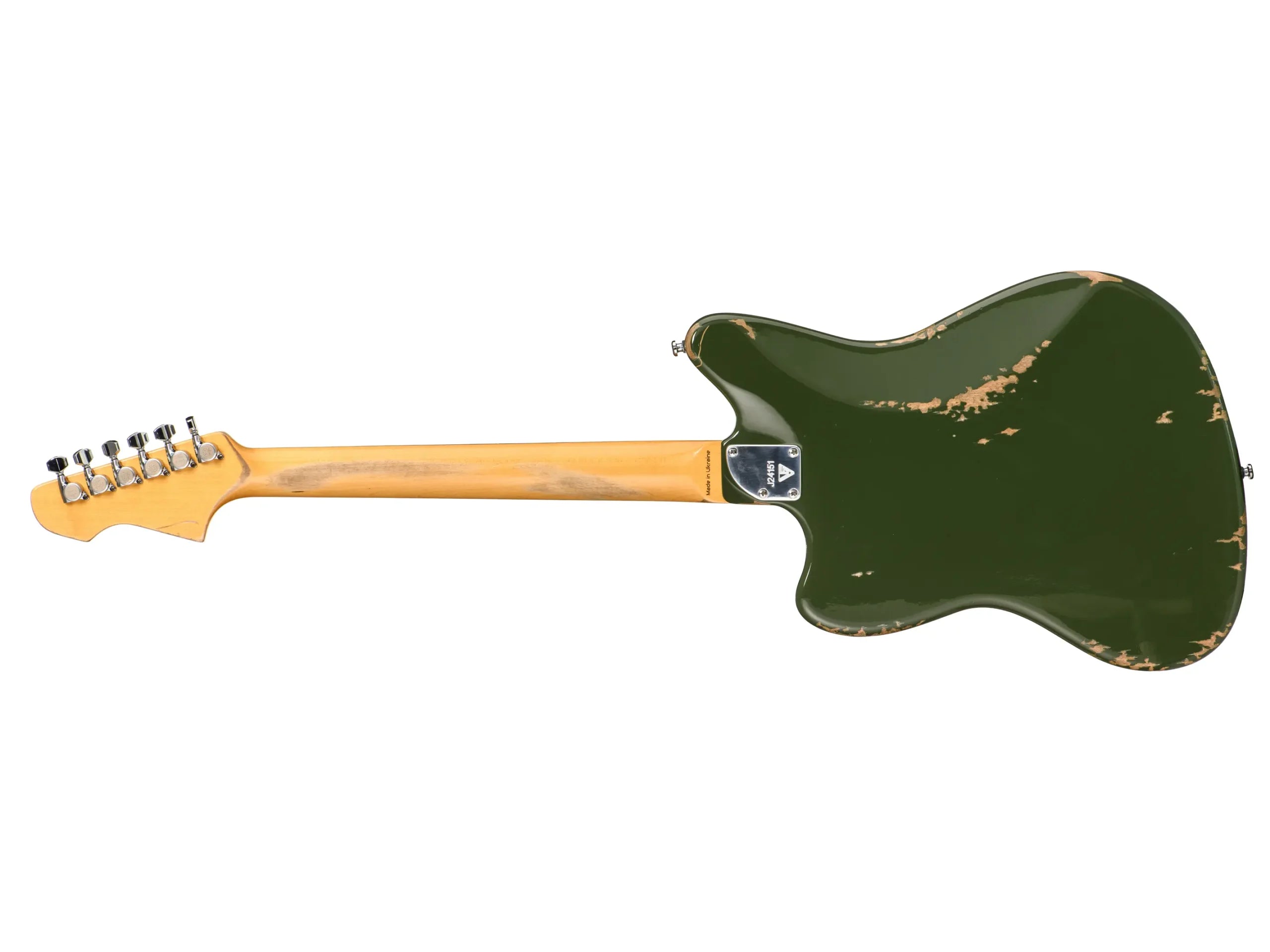 Valiant Jupiter Olive Mash Distressed, Electric Guitar for sale at Richards Guitars.