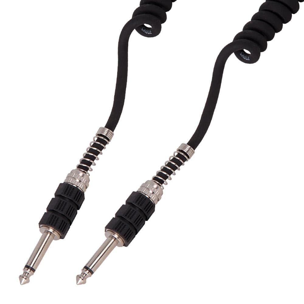 Kinsman Stage Deluxe Coiled Instrument Cable - Black - 20ft/6m, Cables for sale at Richards Guitars.