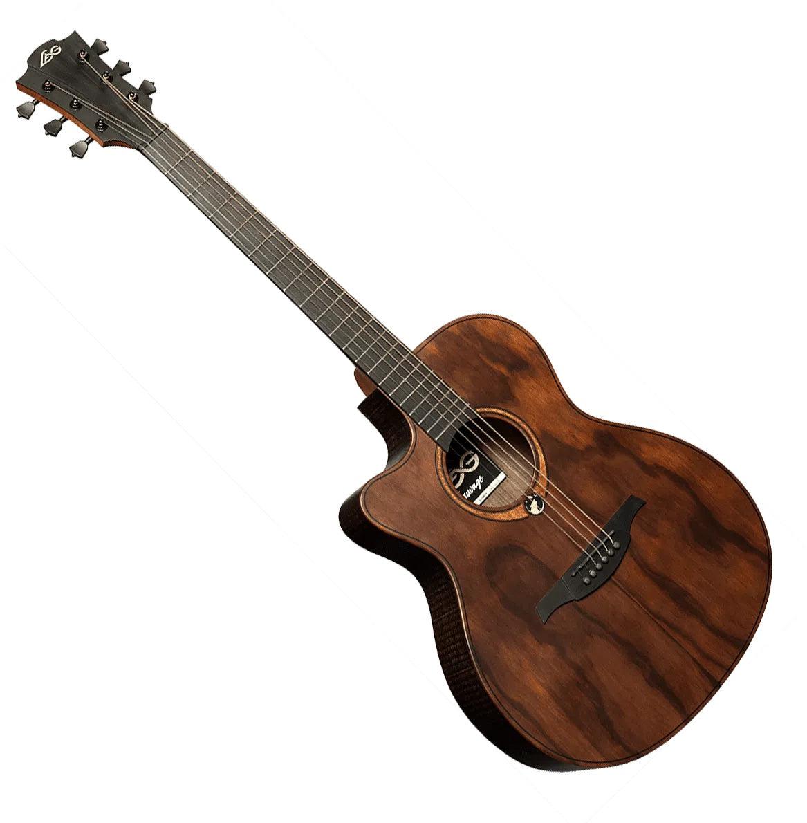 LAG Sauvage Auditorium Left-Handed Cutaway Acoustic-Electric, Electro Acoustic Guitar for sale at Richards Guitars.