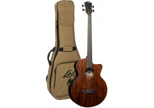 LAG Sauvage Jumbo Cutaway Electro Acoustic Bass Guitar, Electro Acoustic Bass for sale at Richards Guitars.