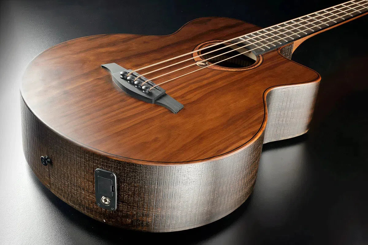 LAG Sauvage Jumbo Cutaway Electro Acoustic Bass Guitar, Electro Acoustic Bass for sale at Richards Guitars.