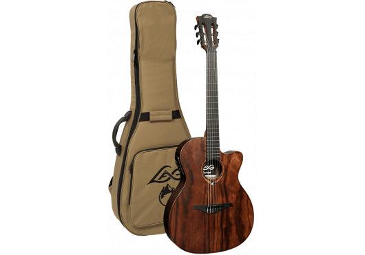 LAG Sauvage Nylon Auditorium Slim Cutaway Acoustic-Electric, Electro Acoustic Guitar for sale at Richards Guitars.