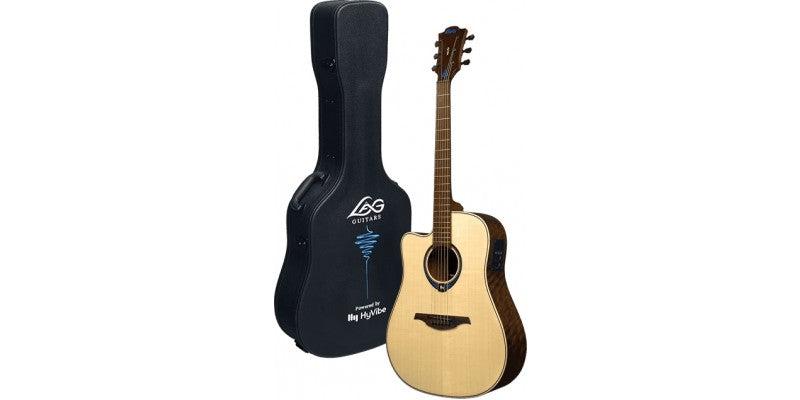 LAG TLHV20DCE Tramontane HyVibe 20 Left Handed with Hard Case, Electro Acoustic Guitar for sale at Richards Guitars.