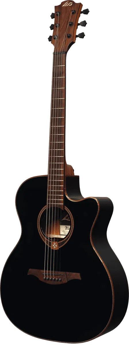 LAG TRAMONTANE 118 T118ACE-BLK AUDITORIUM CUTAWAY ELECTRO BLACK, Electro Acoustic Guitar for sale at Richards Guitars.