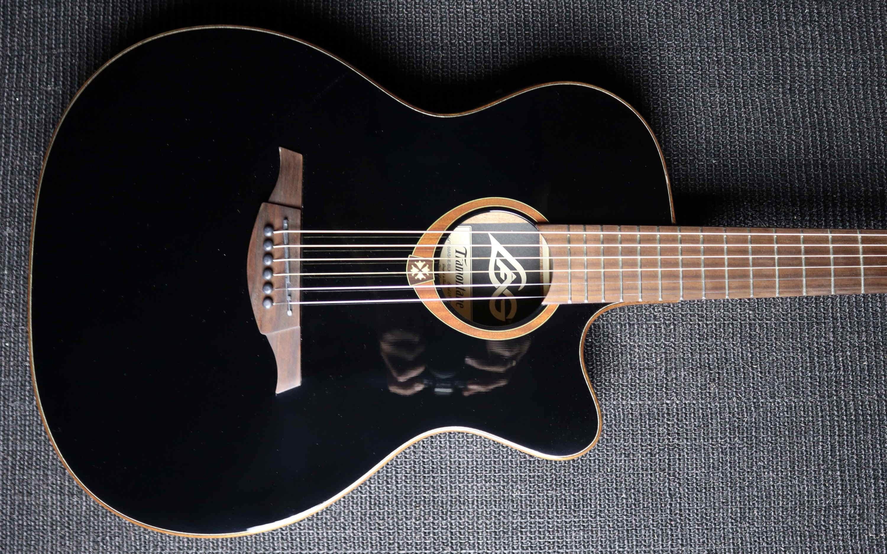 LAG TRAMONTANE 118 T118ASCE-BLK AUDITORIUM SLIM CUTAWAY ELECTRO BLACK, Electro Acoustic Guitar for sale at Richards Guitars.