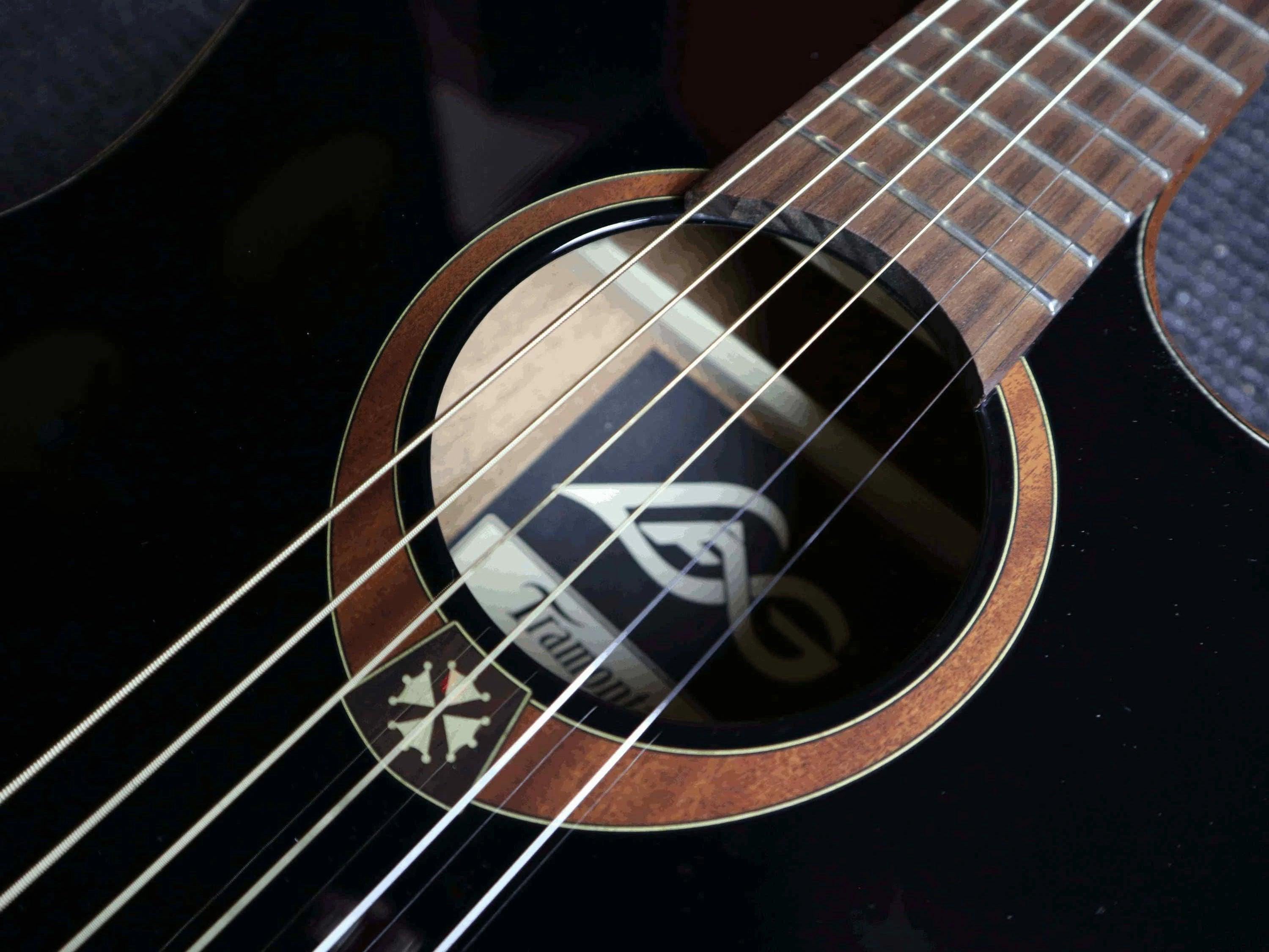 LAG TRAMONTANE 118 T118ASCE-BLK AUDITORIUM SLIM CUTAWAY ELECTRO BLACK, Electro Acoustic Guitar for sale at Richards Guitars.