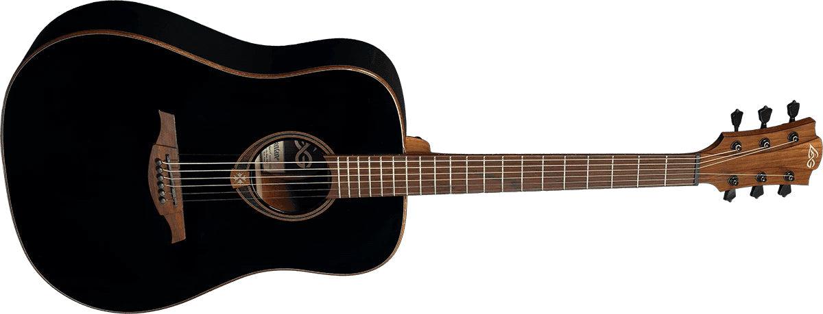 LAG TRAMONTANE 118 T118D-BLK DREADNOUGHT BLACK, Acoustic Guitar for sale at Richards Guitars.