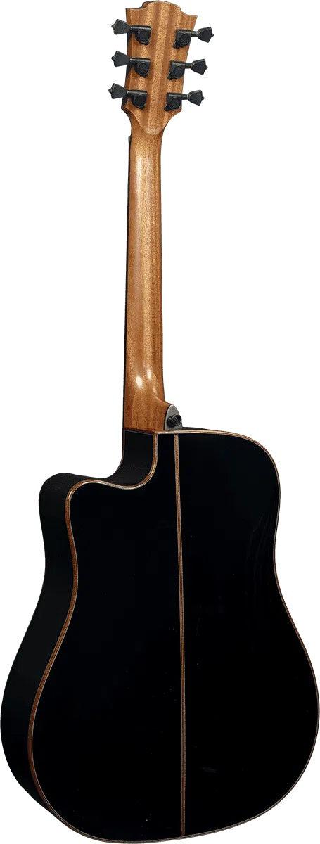 LAG TRAMONTANE 118 T118DCE-BLK DREADNOUGHT CUTAWAY ELECTRO BLACK, Electro Acoustic Guitar for sale at Richards Guitars.