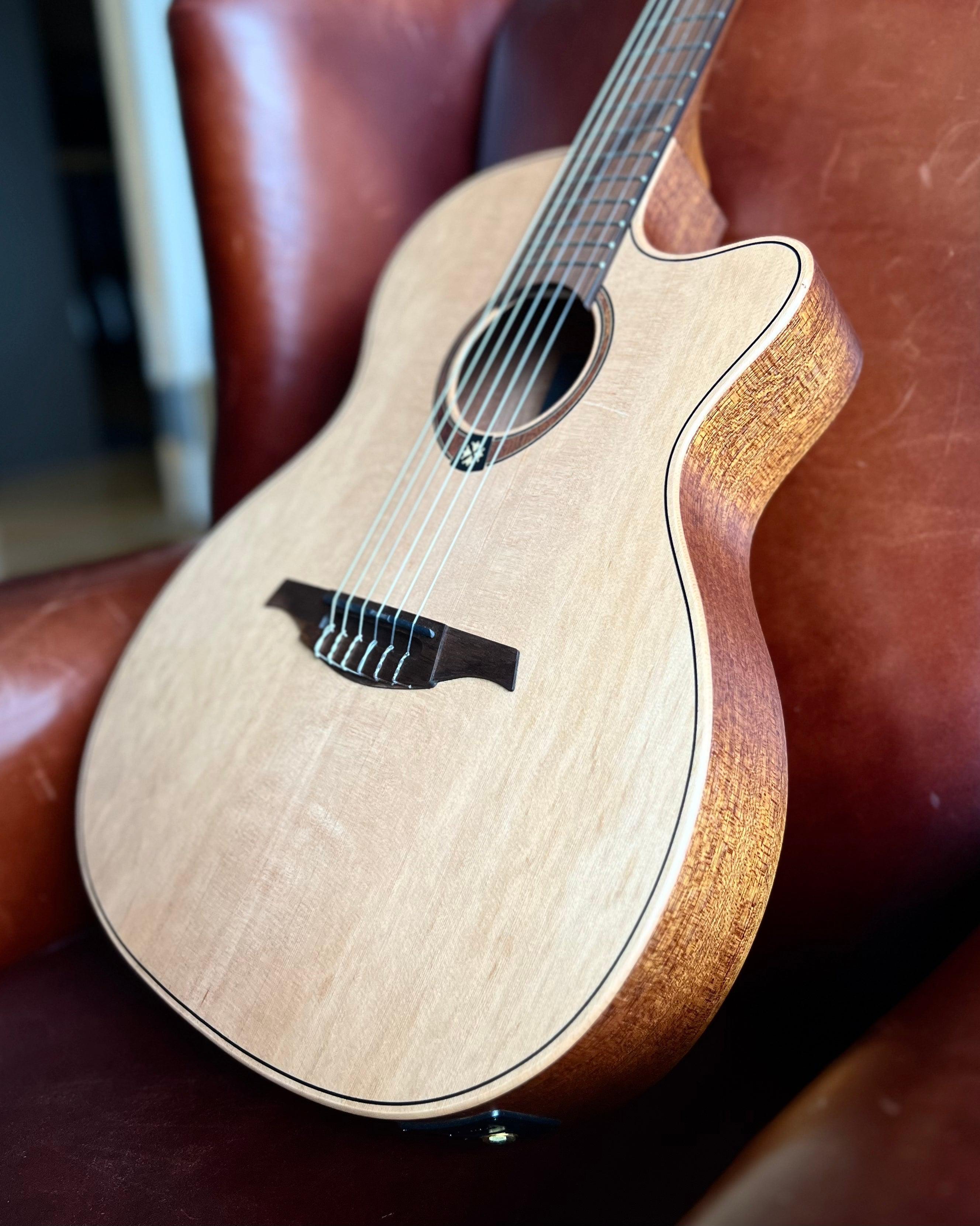 LAG TRAMONTANE 170 TN170ASCE COUNTRY AUDITORIUM SLIM CUTAWAY ELECTRO, Electro Nylon Strung Guitar for sale at Richards Guitars.