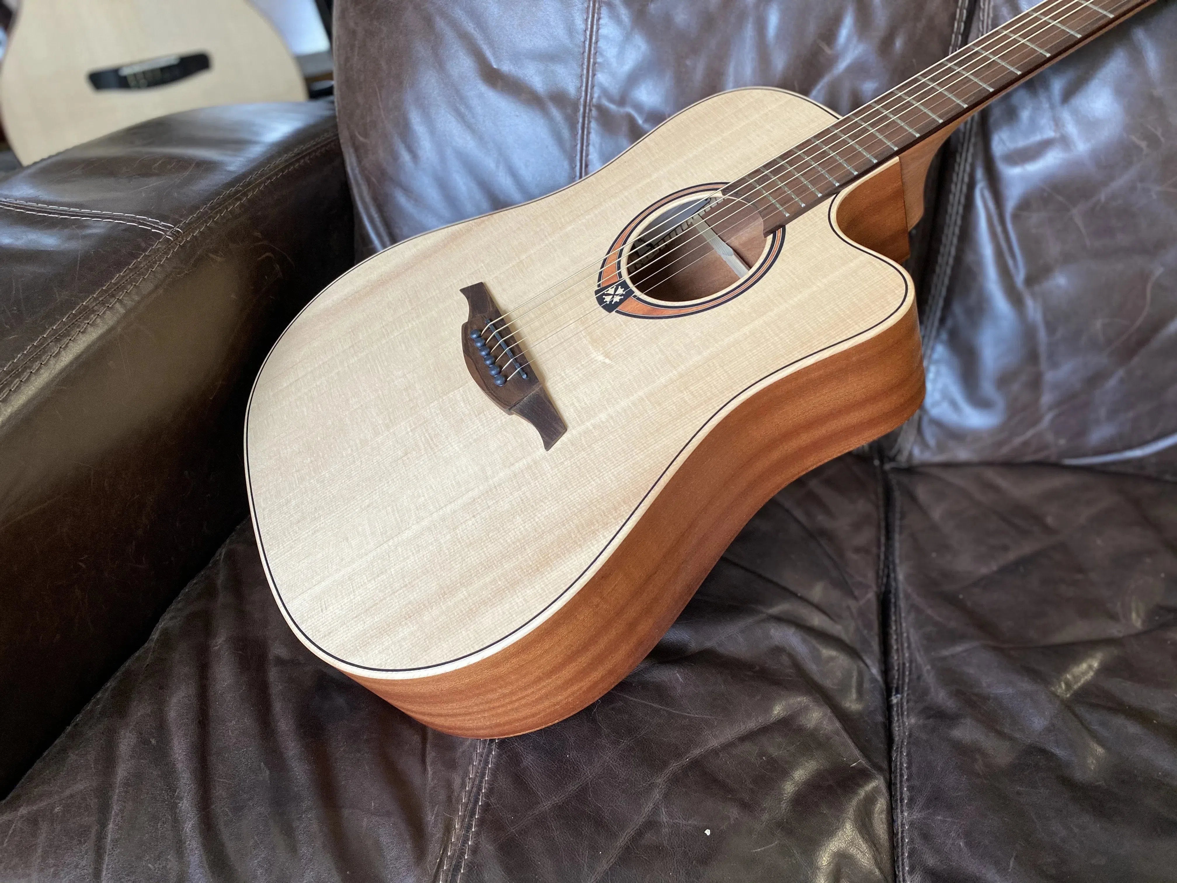 LAG TRAMONTANE 70 T70DC DREADNOUGHT CUTAWAY, Acoustic Guitar for sale at Richards Guitars.