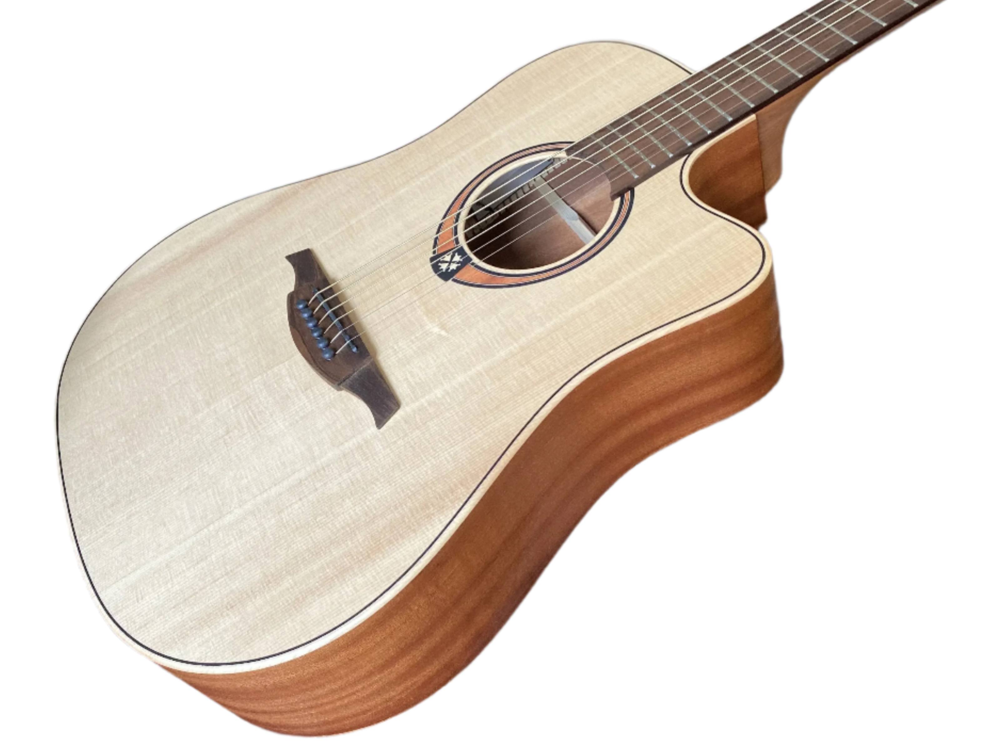 LAG T70DCE DREADNOUGHT CUTAWAY ELECTRO, Electro Acoustic Guitar for sale at Richards Guitars.