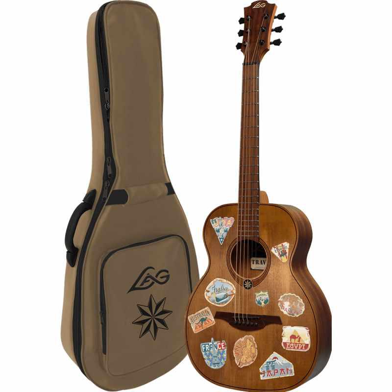 LÂG Travel -GTE Travel Spruce Globe Trotter Electro, Travel Guitar for sale at Richards Guitars.