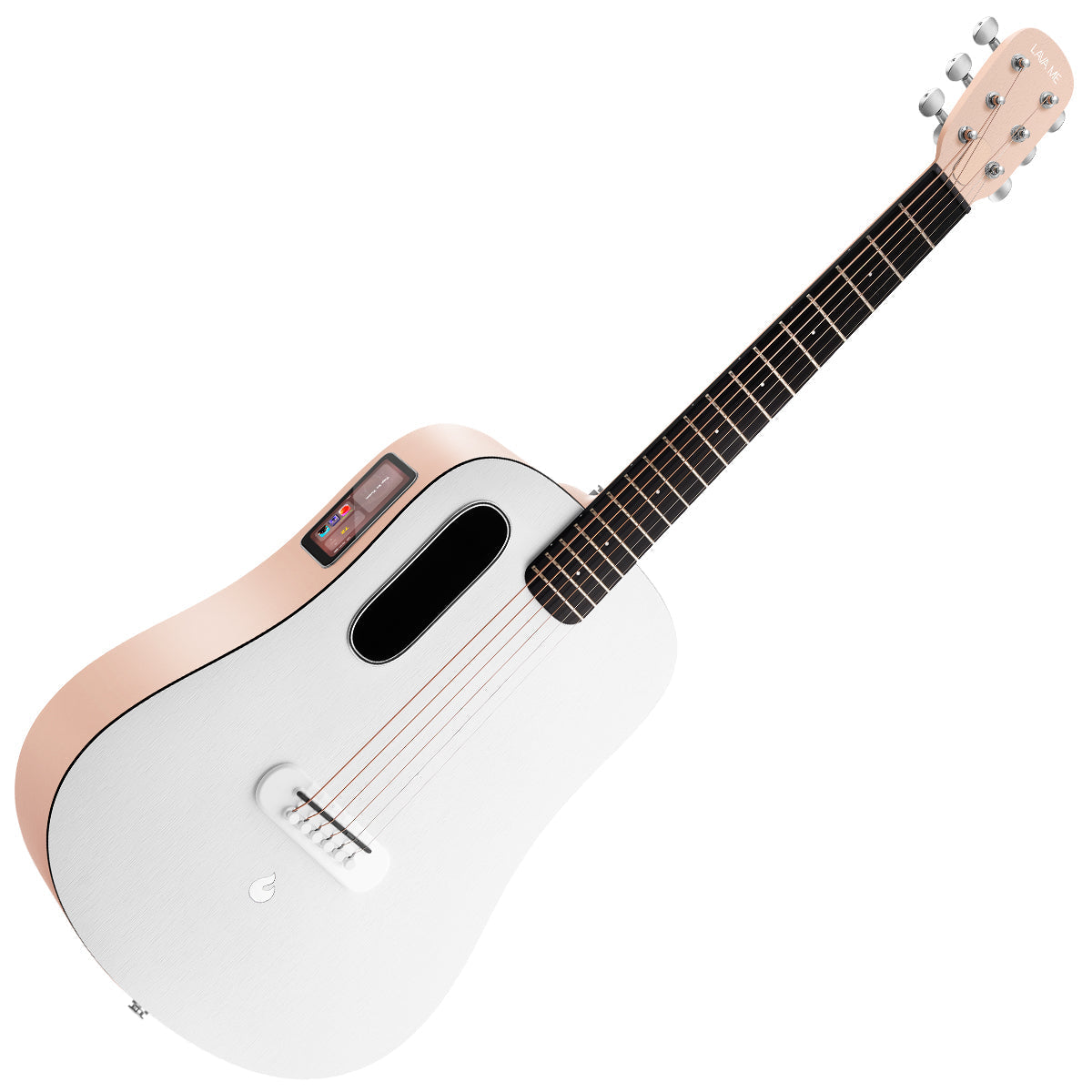 LAVA ME PLAY 36" with Lite Bag ~ Light Peach/Frost White, Acoustic Guitar for sale at Richards Guitars.