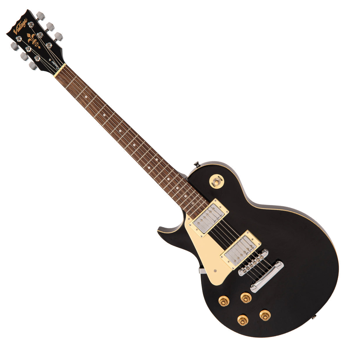 Vintage V10 Coaster Series Electric Guitar Pack ~ Left Hand Boulevard Black, Electric Guitar for sale at Richards Guitars.