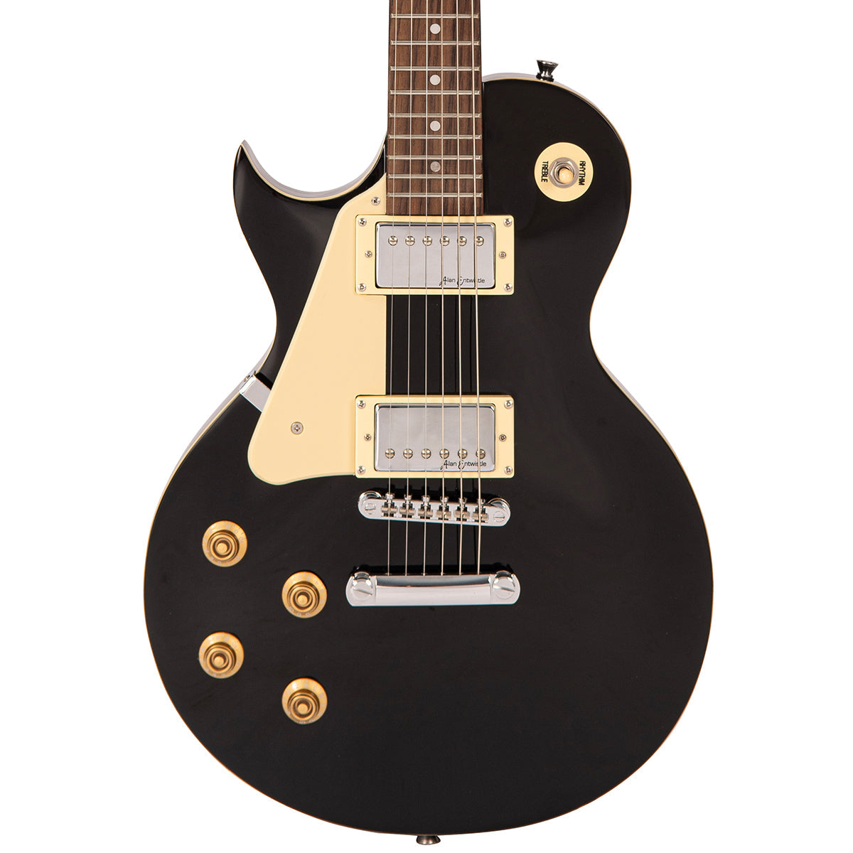 Vintage V10 Coaster Series Electric Guitar ~ Left Hand Boulevard Black, Electric Guitar for sale at Richards Guitars.