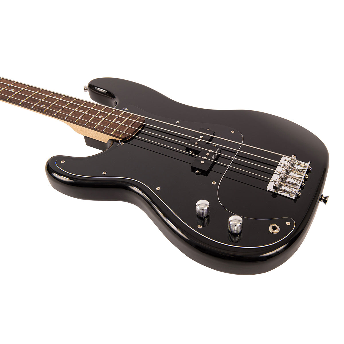 Vintage V40 Coaster Series Bass Guitar Pack ~ Left Hand Boulevard Black, for sale at Richards Guitars.