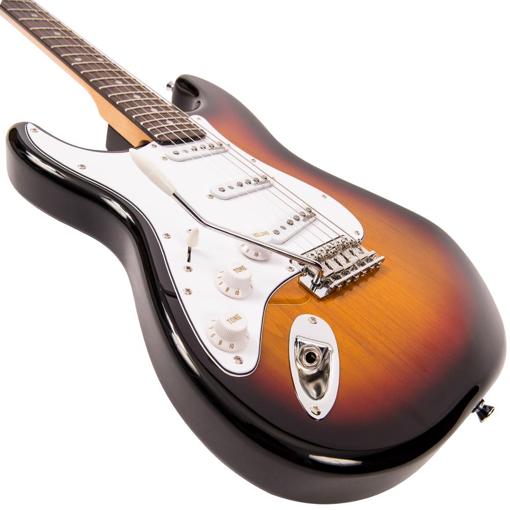 Vintage V6 ReIssued Electric Guitar ~ Left Hand Sunset Sunburst, for sale at Richards Guitars.