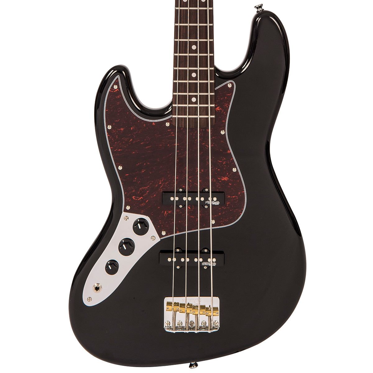 Vintage VJ74 ReIssued Bass ~ Boulevard Black ~ Left Hand, Bass Guitar for sale at Richards Guitars.