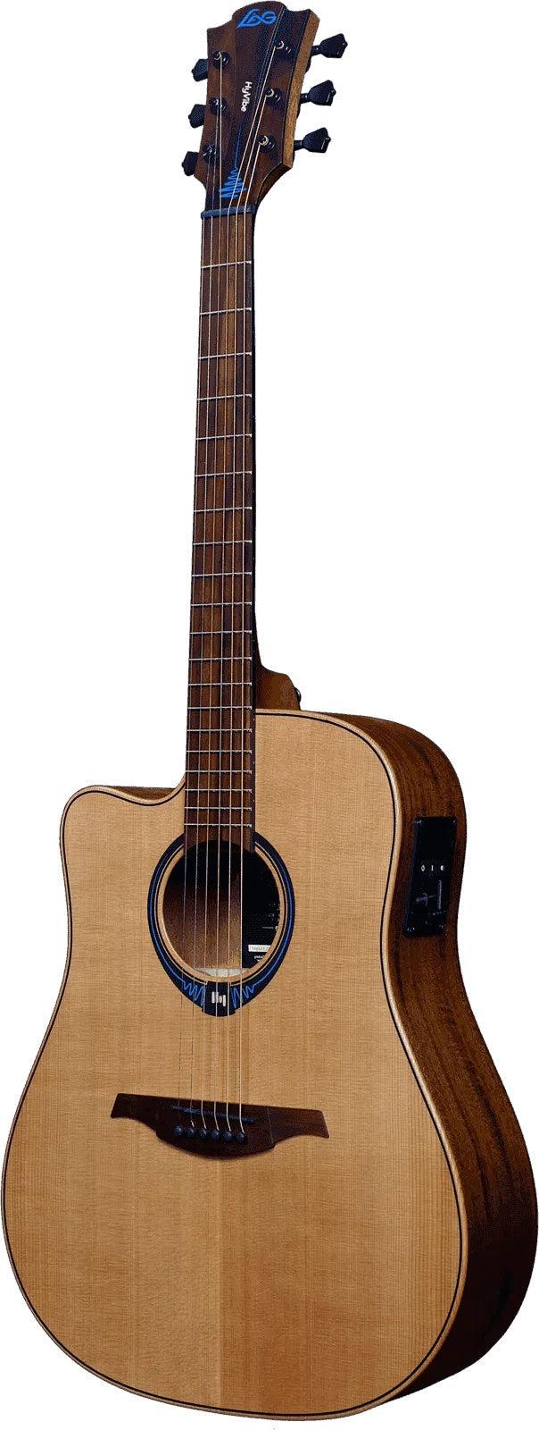 Lag HYVIBE 15 TLHV15DCE LEFTY, HYVIBE, CUTAWAY, SATIN, Electro Acoustic Guitar for sale at Richards Guitars.