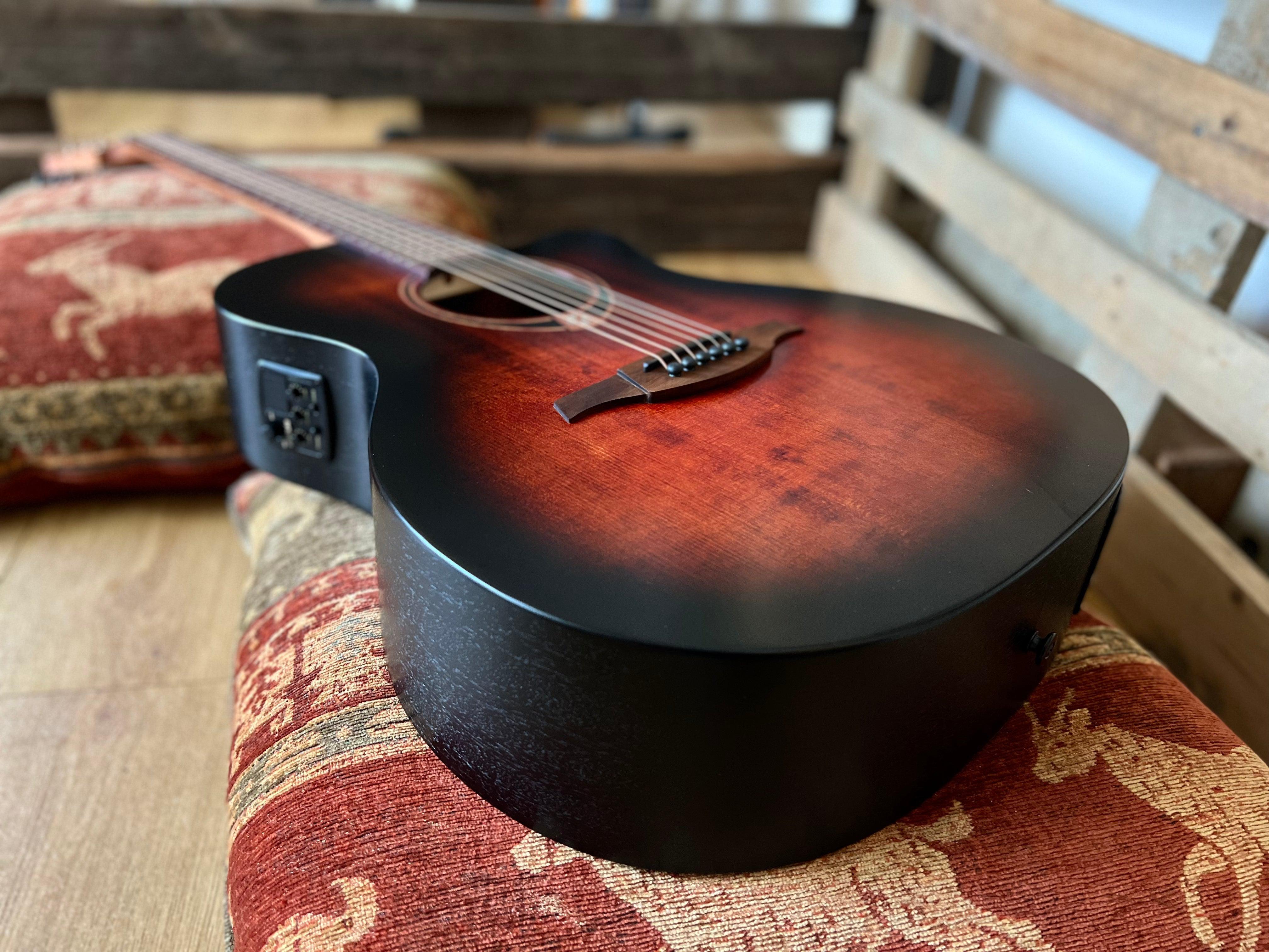 Lag T70ACE-B&B Auditorium Cutaway electro, Electro Acoustic Guitar for sale at Richards Guitars.