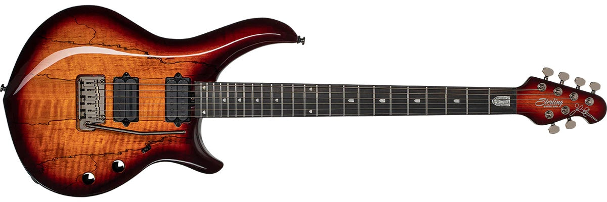 Sterling By Musicman  SBMM MAJESTY DIMARZIO BLOOD ORANGE BURST, Electric Guitar for sale at Richards Guitars.