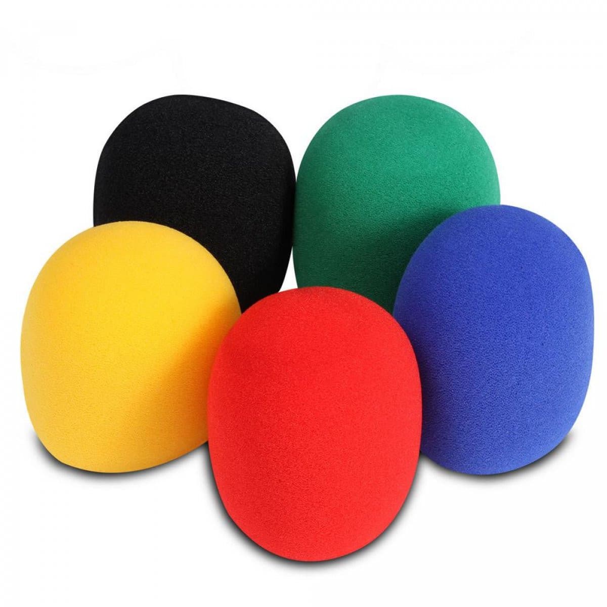 On-Stage Microphone Windscreens - Multi Coloured 5-Pack, for sale at Richards Guitars.