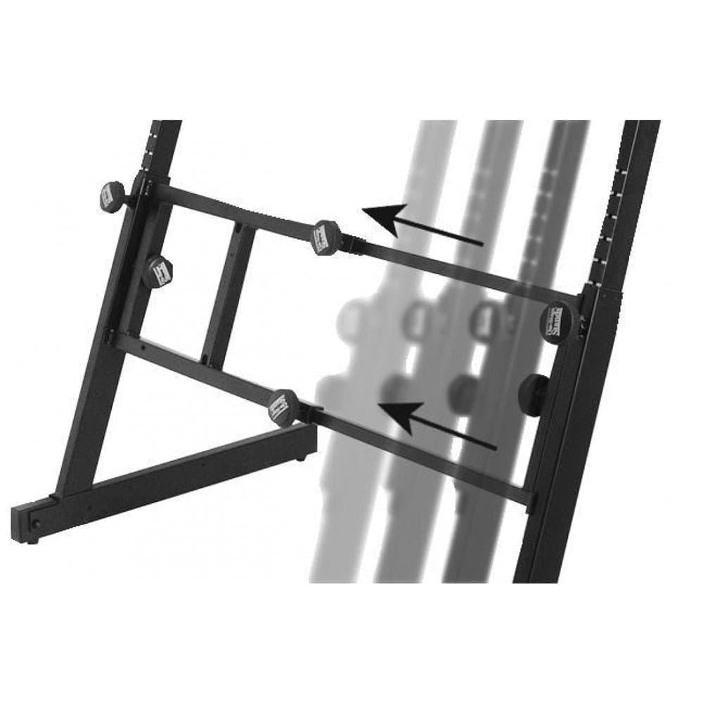 On-Stage Pro Heavy-Duty Folding-Z Keyboard Stand w/2nd Tier, for sale at Richards Guitars.