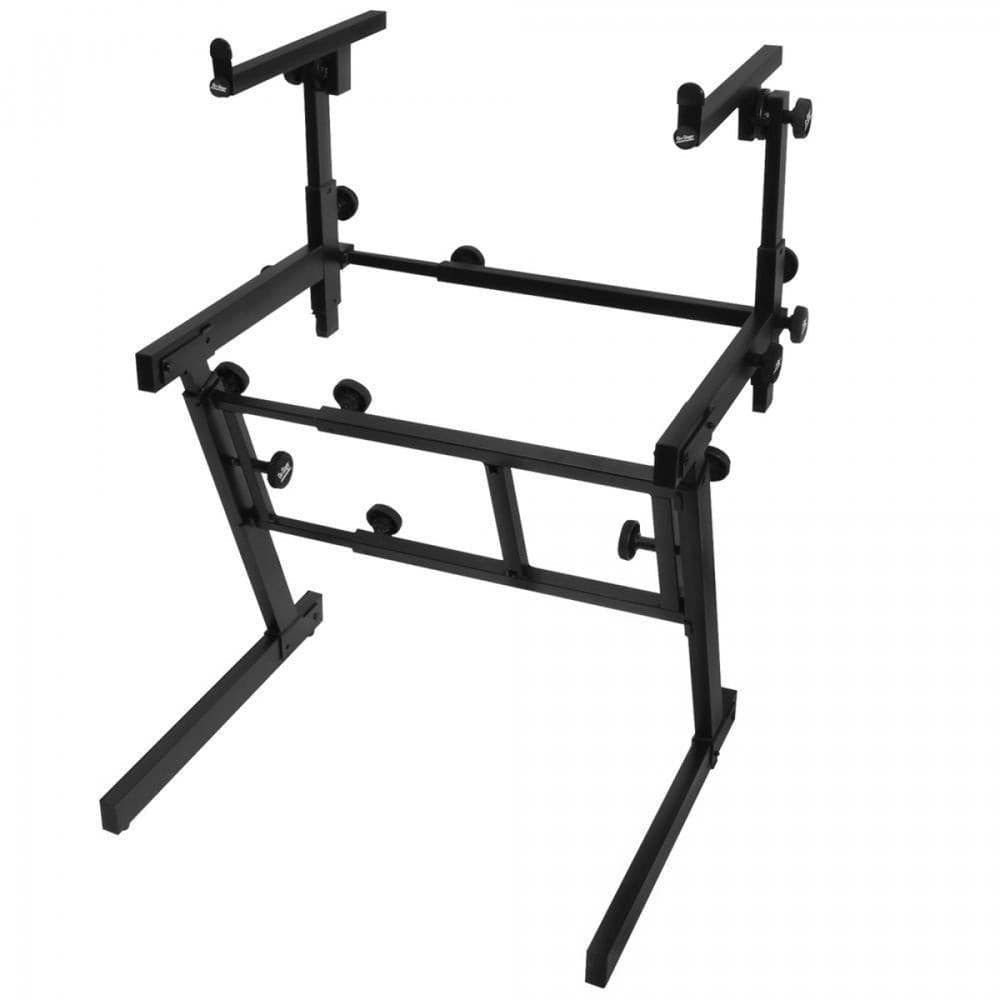 On-Stage Pro Heavy-Duty Folding-Z Keyboard Stand w/2nd Tier, for sale at Richards Guitars.