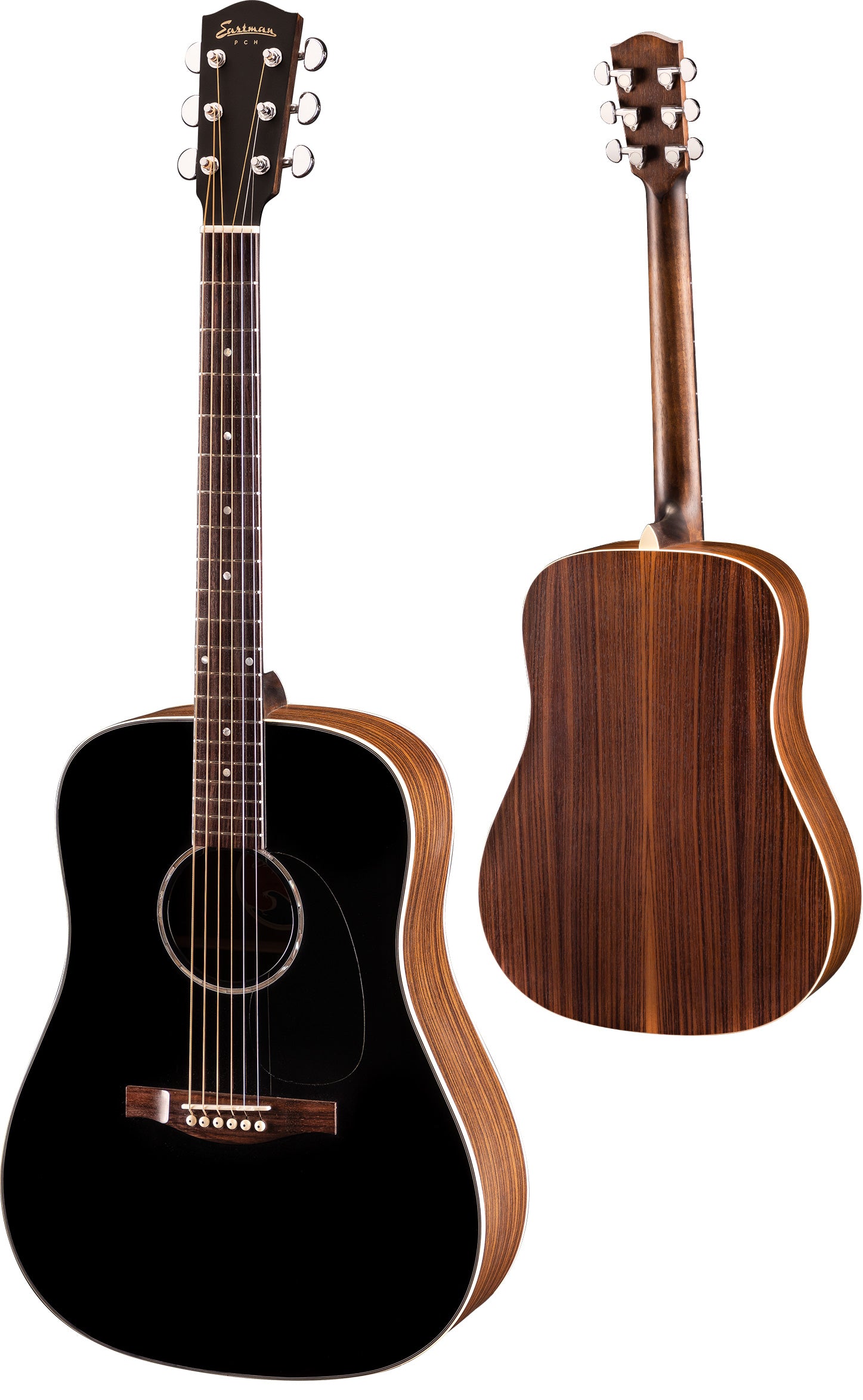 Eastman PCH2-D-BK, Black top, Acoustic guitar, Acoustic Guitar for sale at Richards Guitars.