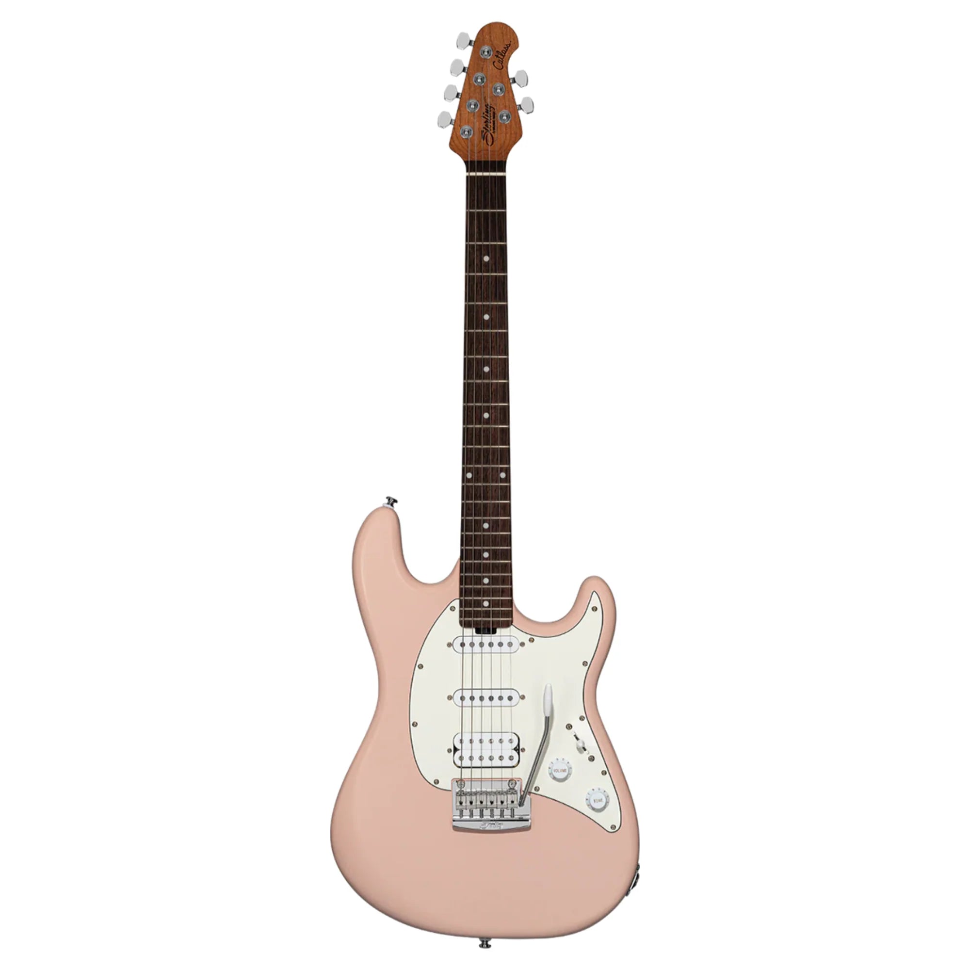 Sterling By Musicman CUTLASS CT50 HSS PUEBLO PINK SATIN, Electric Guitar for sale at Richards Guitars.