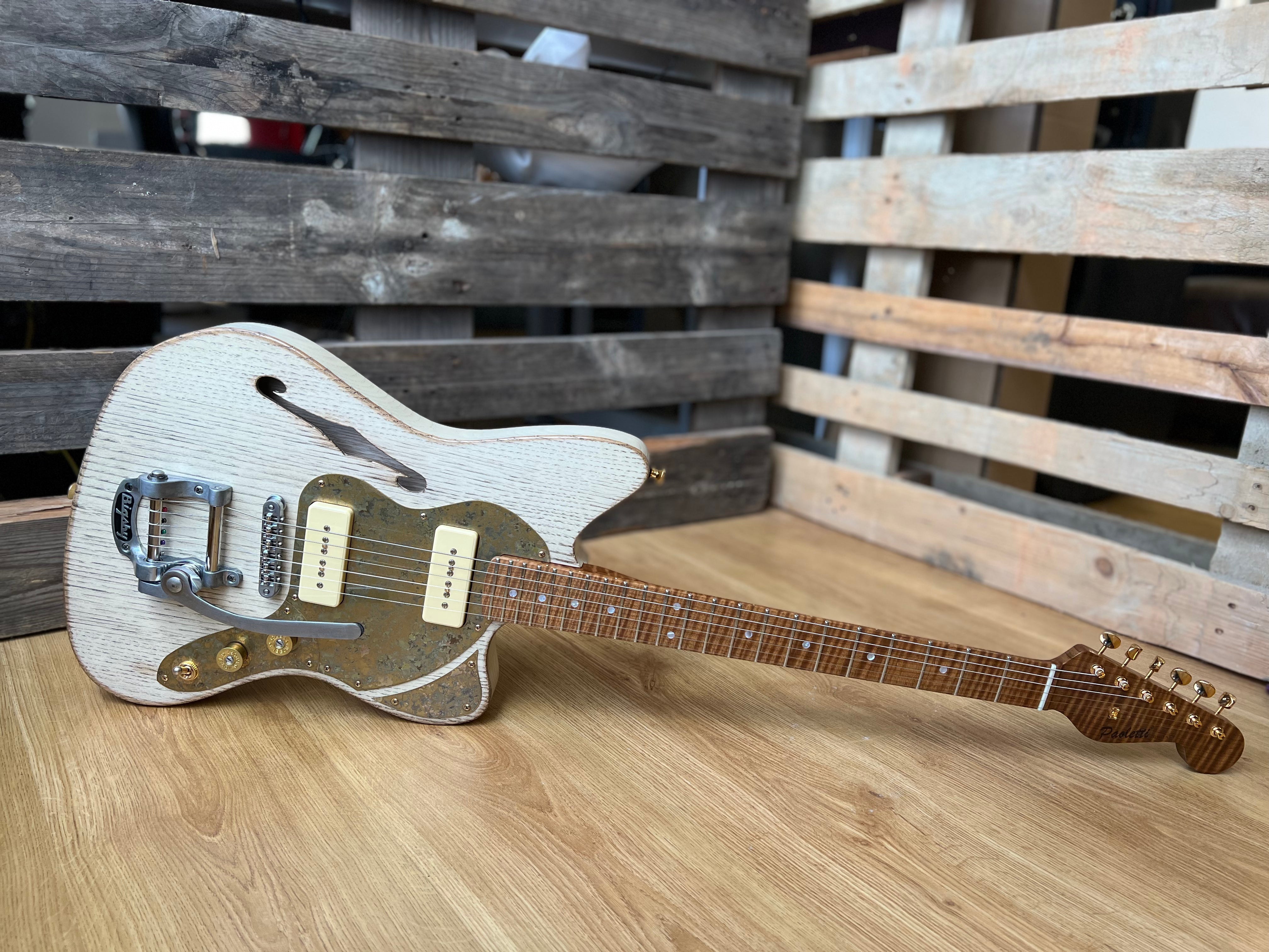 Paoletti 112 Lounge Series 2P90 W' Bigsby, Electric Guitar for sale at Richards Guitars.