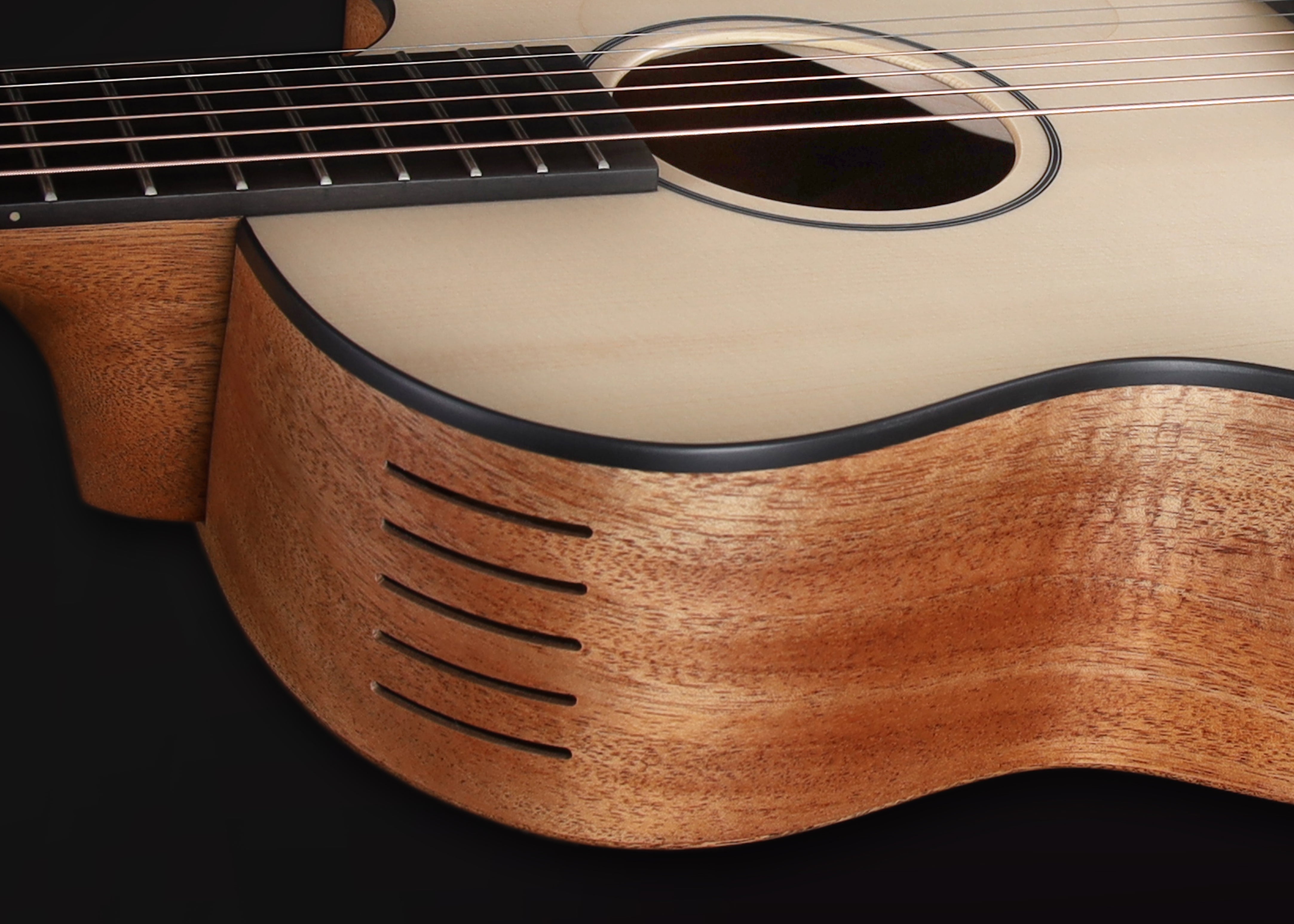 Furch Pioneer EM: Engelmann spruce top with African mahogany back and sides. (Furch Mini / Travel Guitar) (2025 CNR Active Upgrade Model), Acoustic Guitar for sale at Richards Guitars.