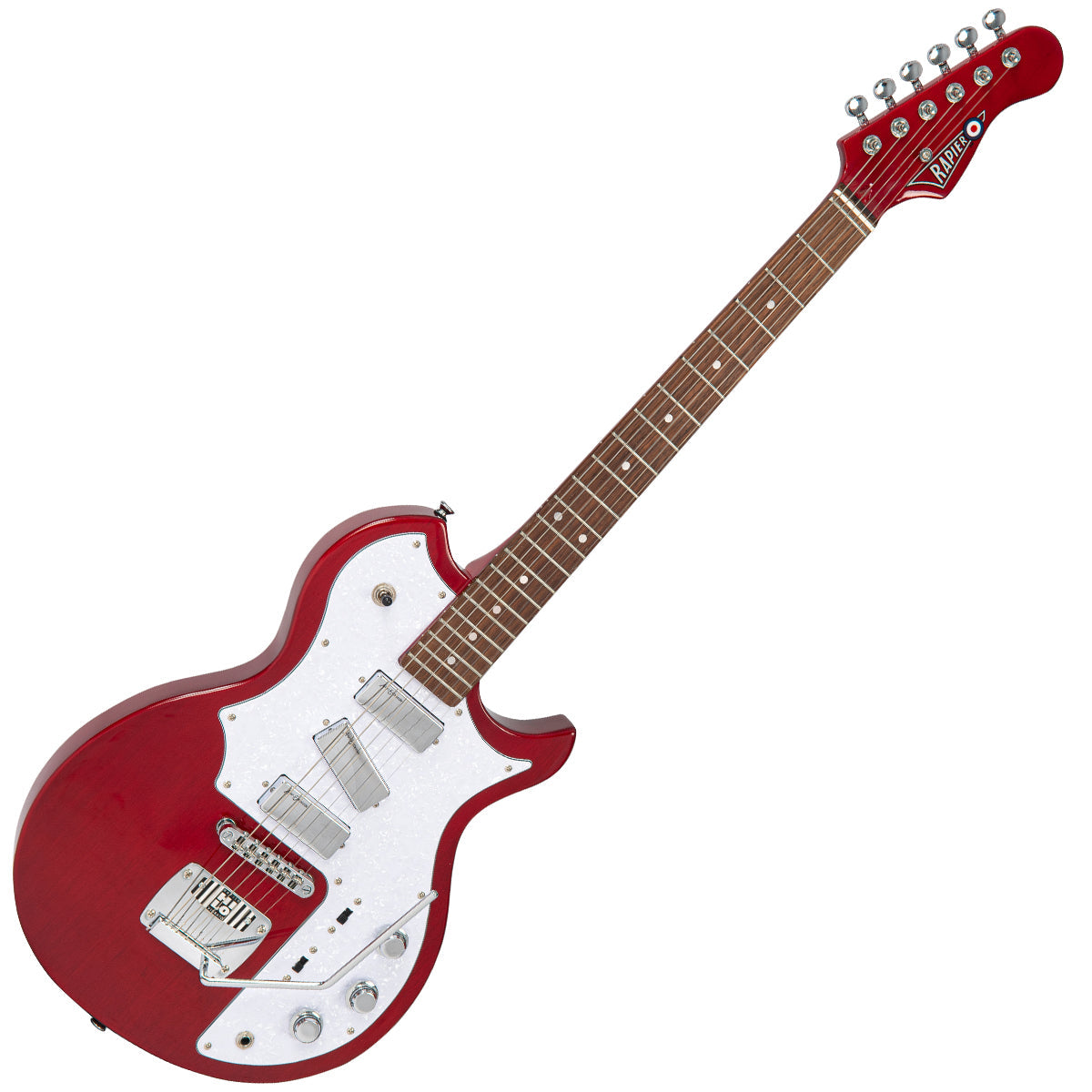 Rapier Deluxe Electric Guitar ~ Thru Red, Electric Guitar for sale at Richards Guitars.