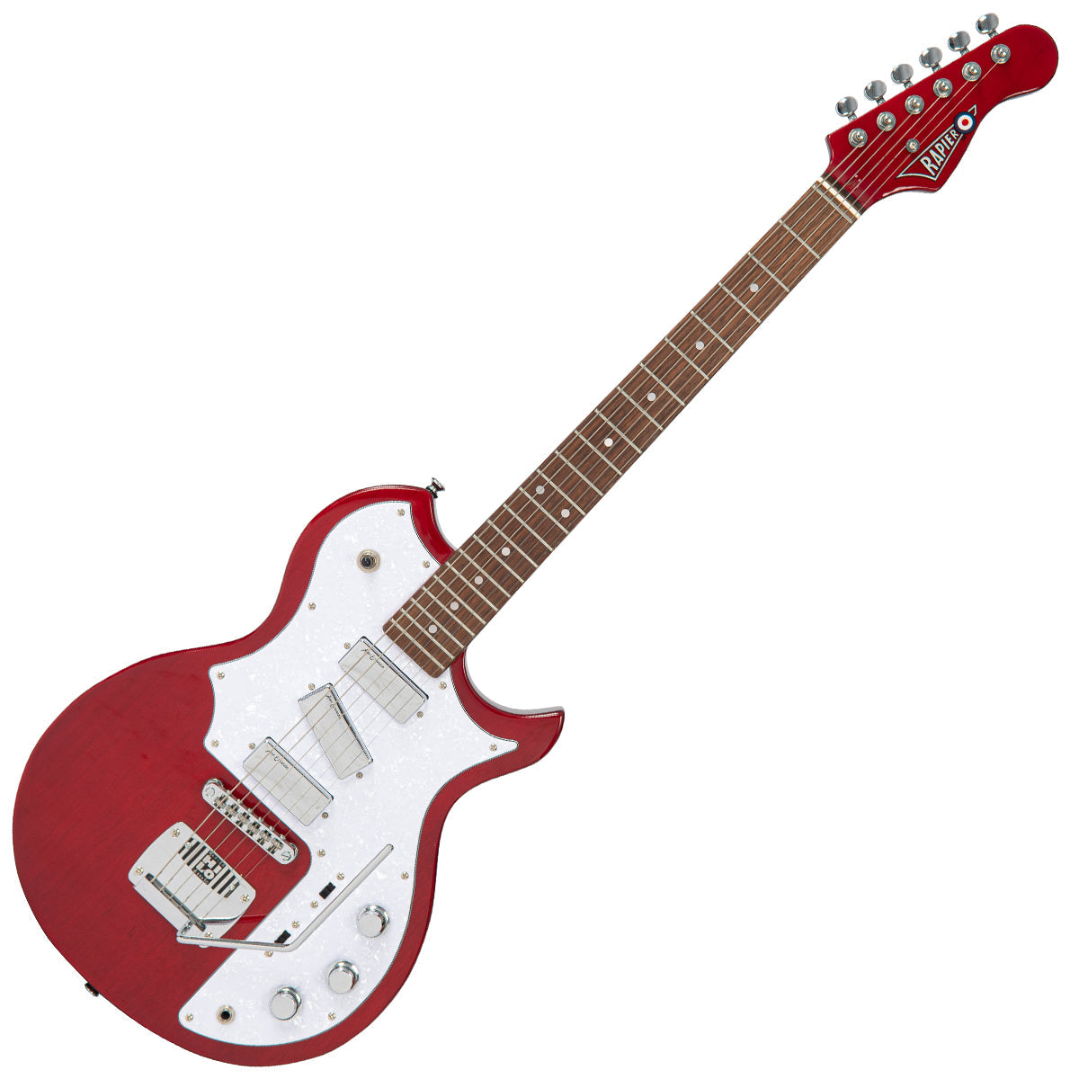 Rapier Deluxe Electric Guitar ~ Thru Red, Electric Guitar for sale at Richards Guitars.