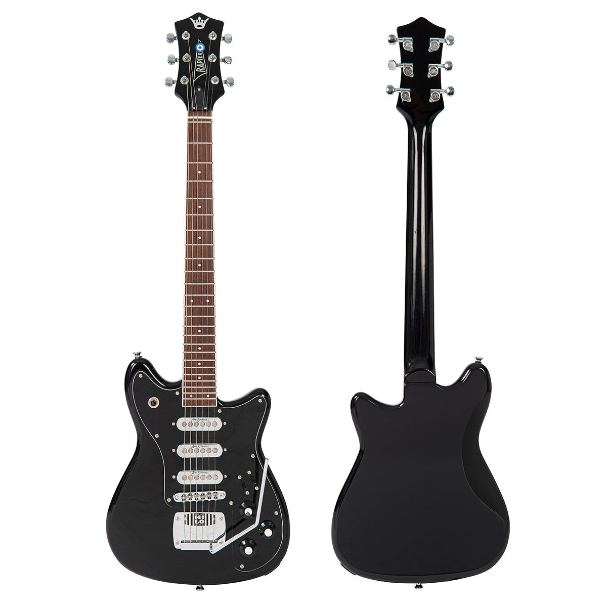 Rapier Mercury Electric Guitar ~ Gloss Black, Electric Guitar for sale at Richards Guitars.