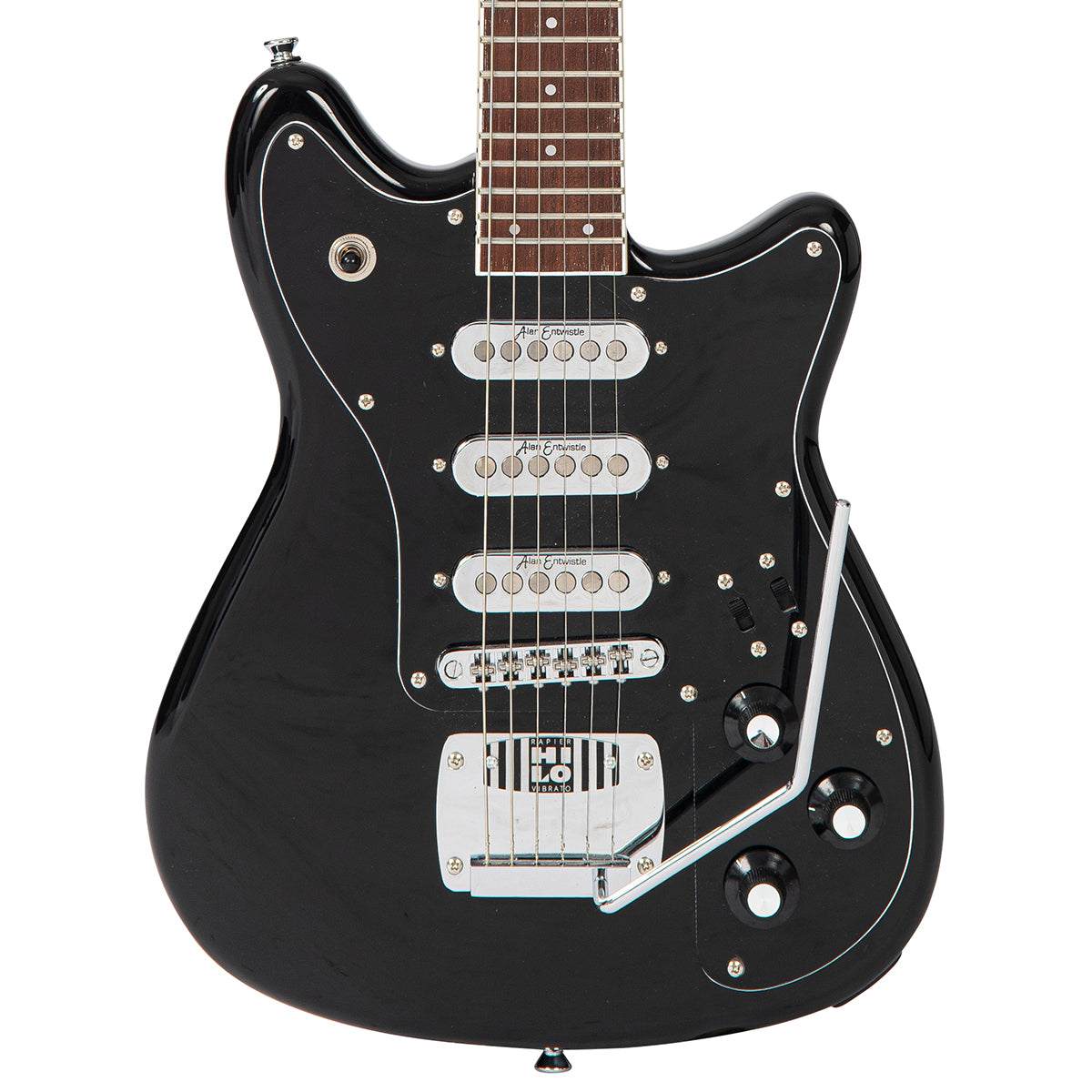 Rapier Mercury Electric Guitar ~ Gloss Black, Electric Guitar for sale at Richards Guitars.