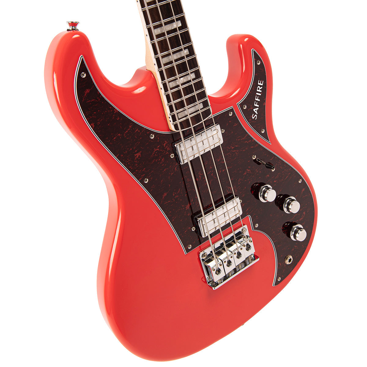 Rapier Saffire Bass Guitar ~ Fiesta Red, Bass Guitar for sale at Richards Guitars.