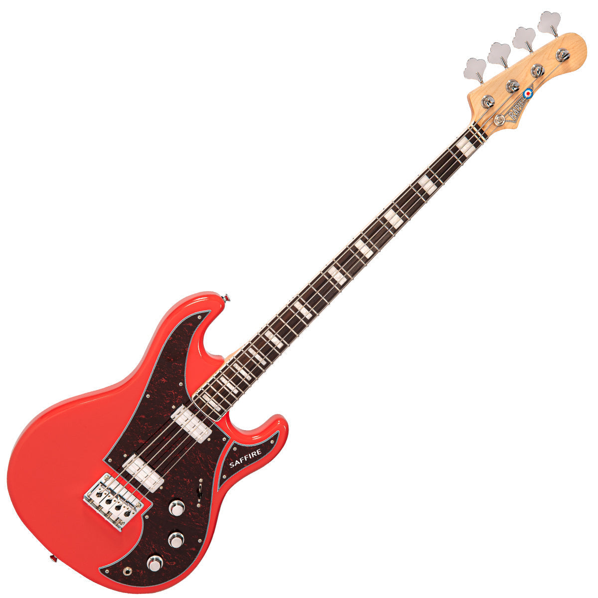 Rapier Saffire Bass Guitar ~ Fiesta Red, Bass Guitar for sale at Richards Guitars.