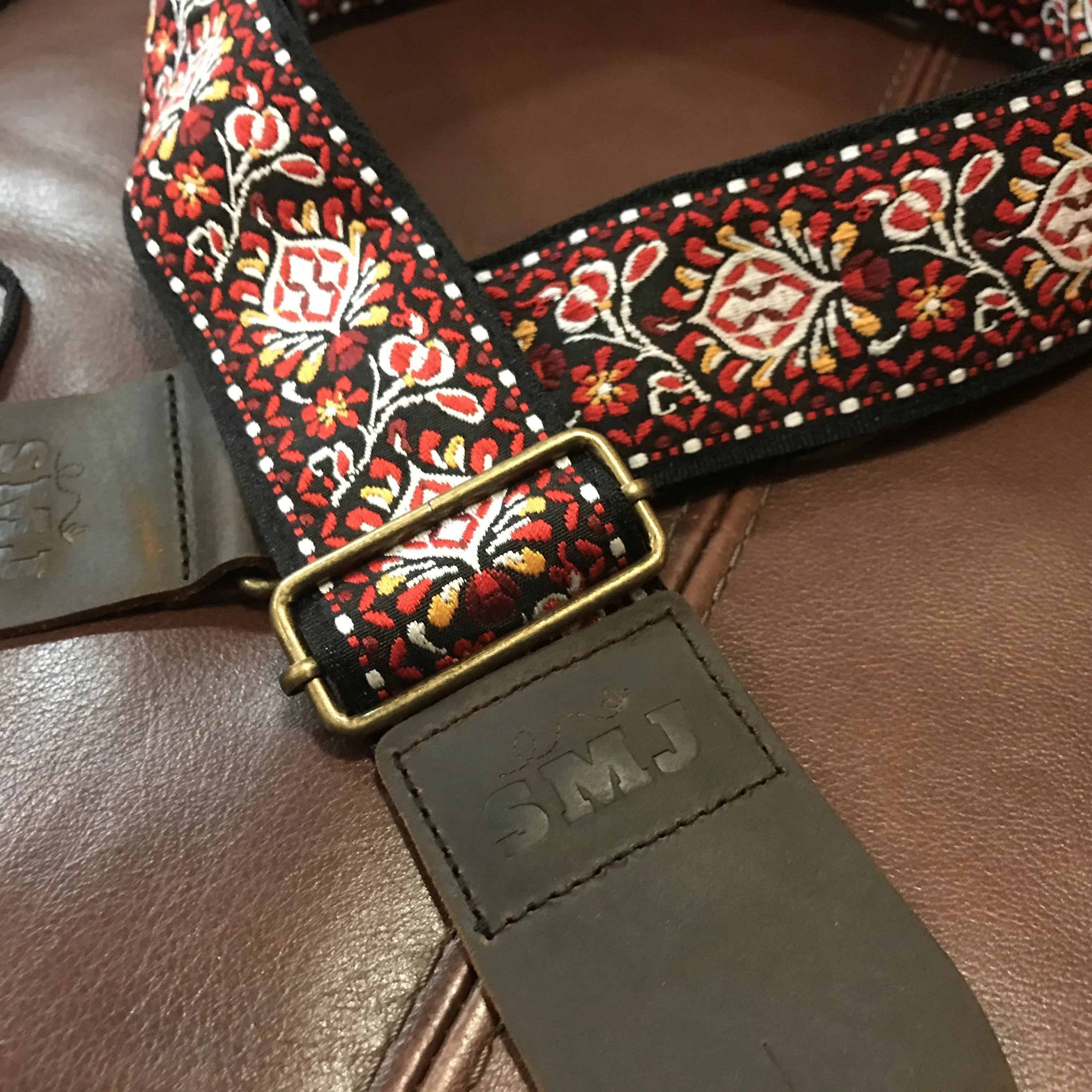 SMJ Reserve Collection "Red Admiral" Guitar Strap, Straps for sale at Richards Guitars.