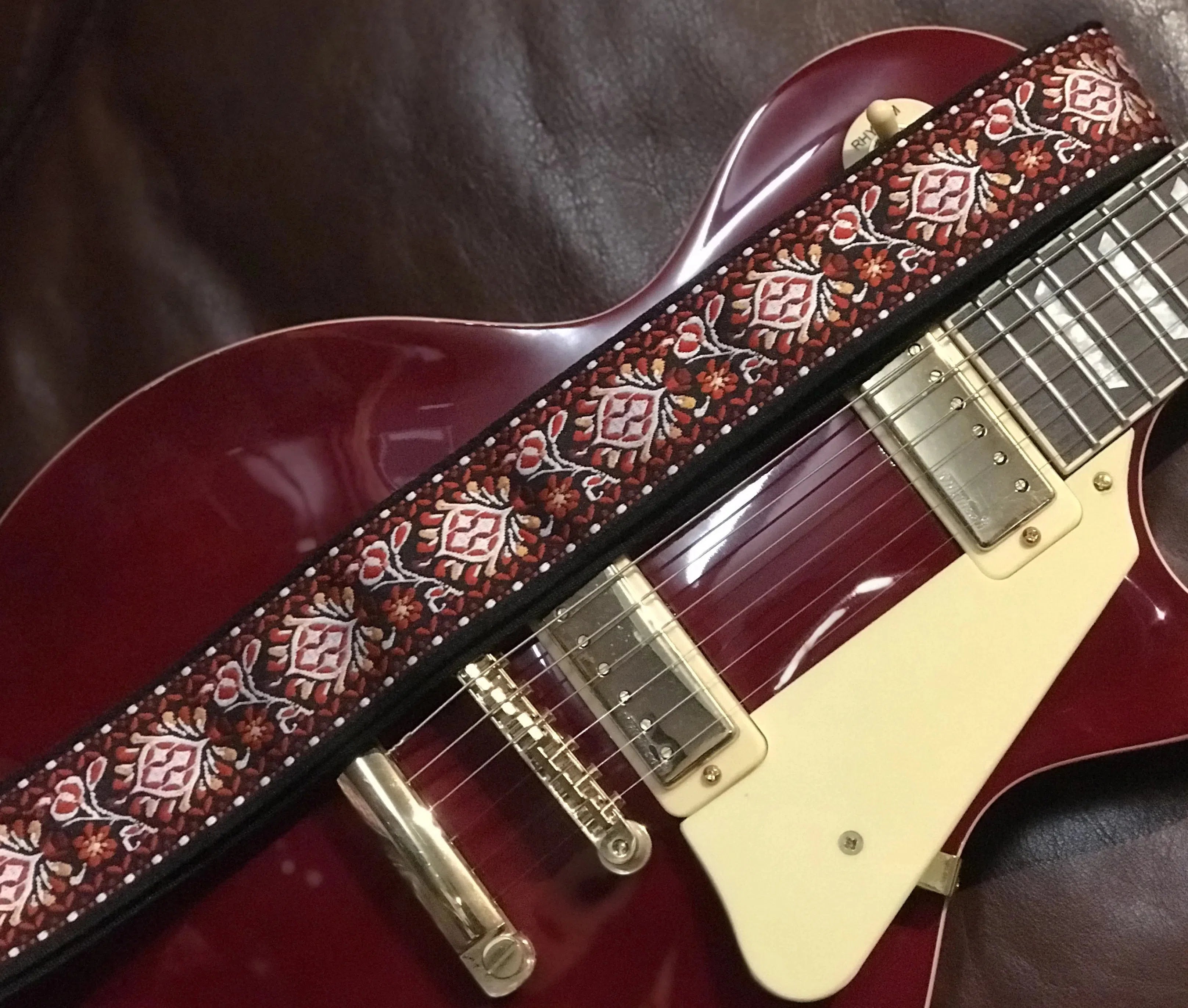 SMJ Reserve Collection "Red Admiral" Guitar Strap, Straps for sale at Richards Guitars.