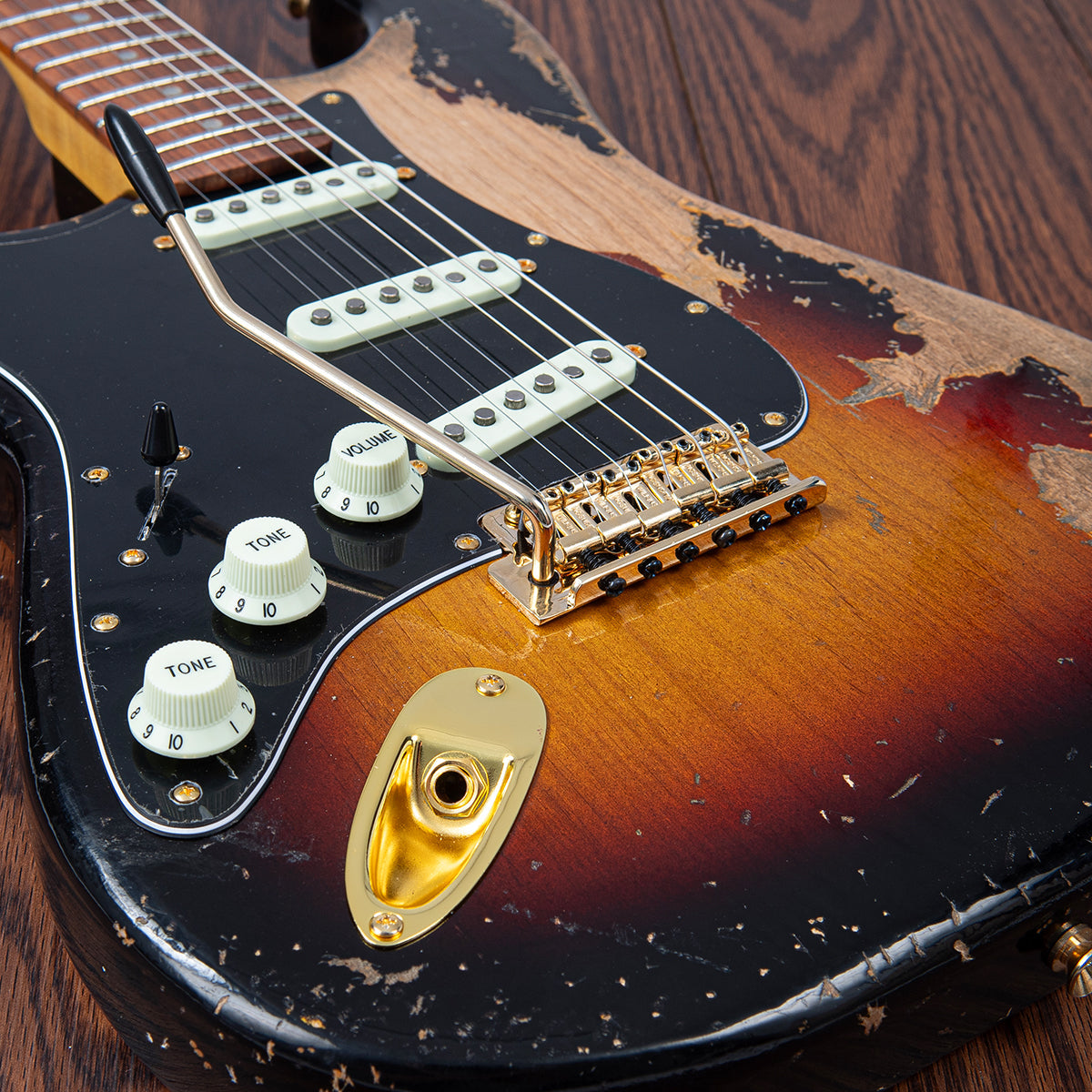 SOLD - Vintage LV6 ProShop Custom-Build ~ Heavy Distressing / SRV Style Tobacco, Electric Guitar for sale at Richards Guitars.