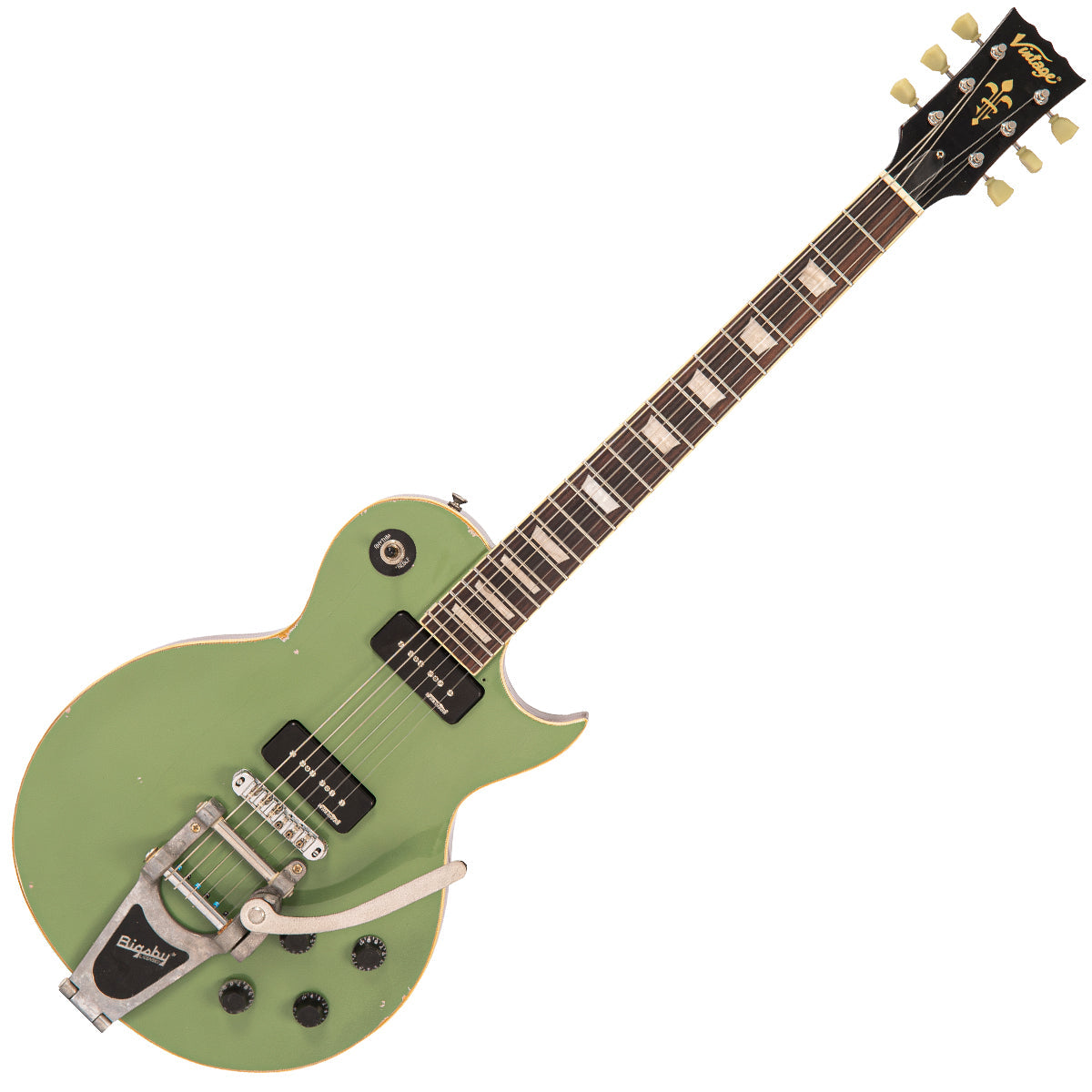 SOLD - Vintage V100 ProShop Unique ~ Jeep Green, Electric Guitar for sale at Richards Guitars.