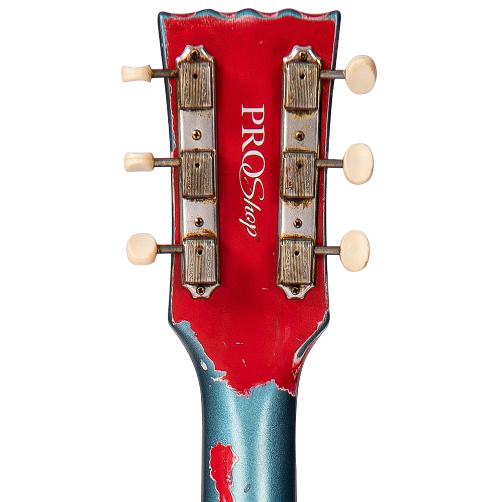 SOLD - Vintage V120 ProShop Unique ~ Gun Hill Blue on Red, Electric Guitar for sale at Richards Guitars.