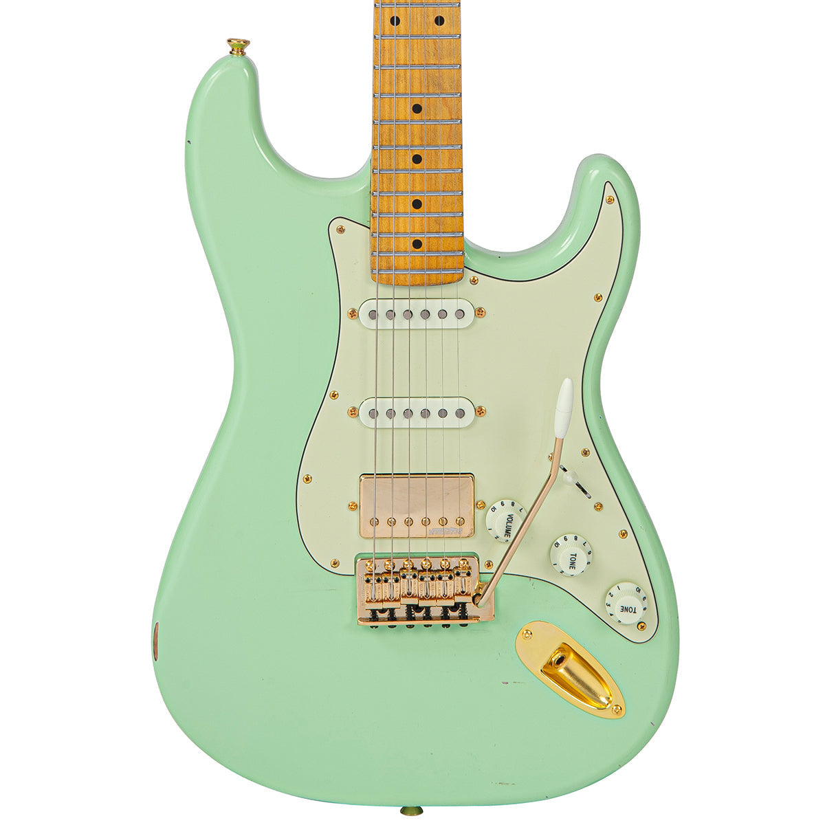 SOLD - Vintage V6 ProShop Custom Build ~ Light Distressing Surf Green, Electric Guitar for sale at Richards Guitars.