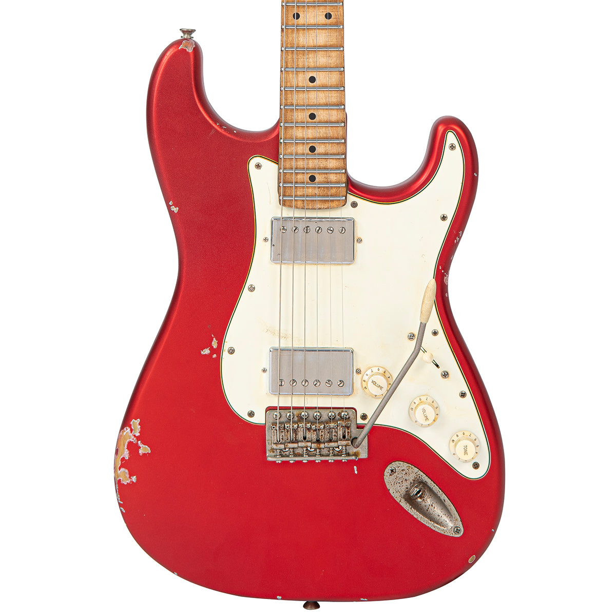 SOLD - Vintage V6 ProShop Custom-Build ~ Lightly Distressed/ Matt Candy Apple Red, Electric Guitar for sale at Richards Guitars.