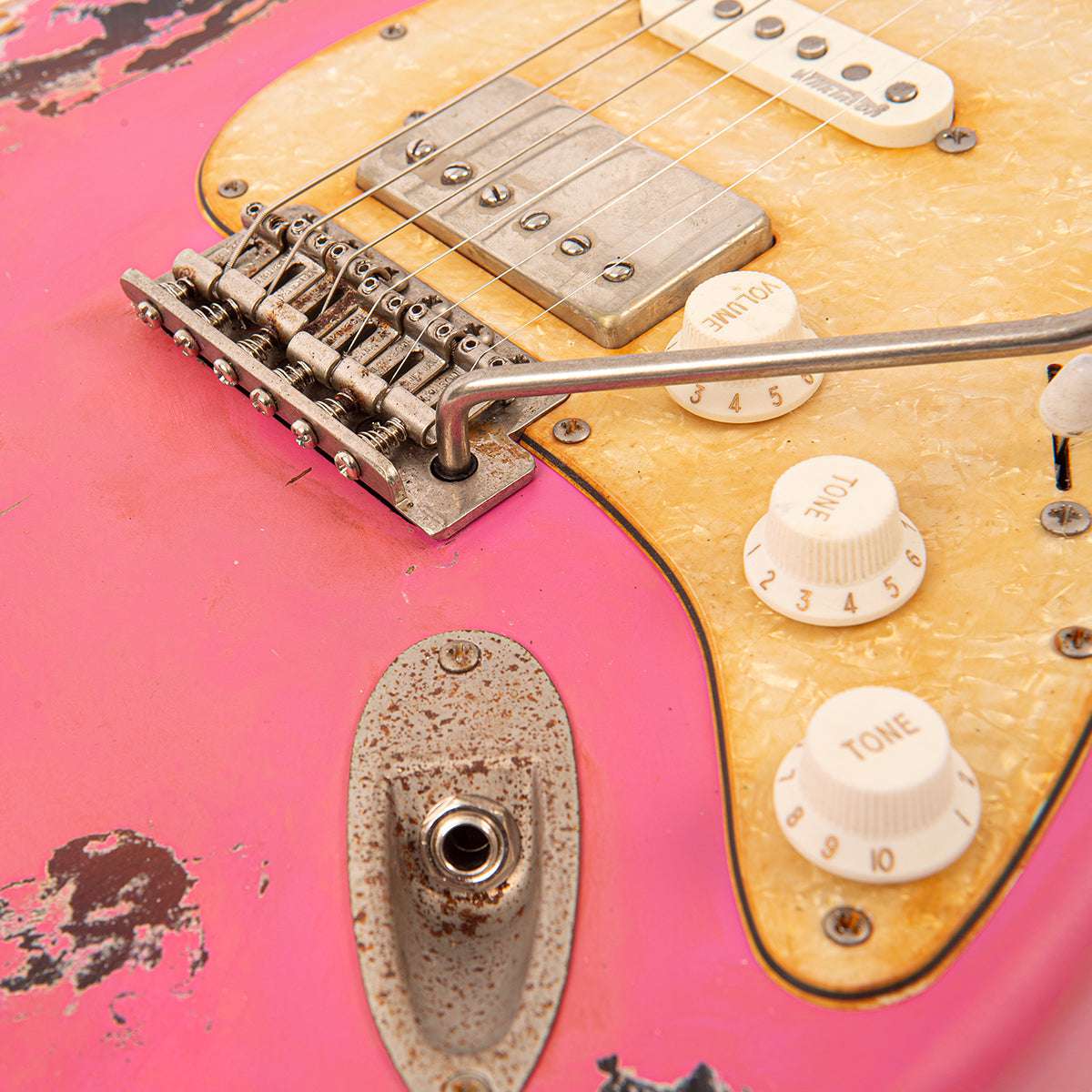 IN BUILD: - Vintage V6 ProShop Custom-Build ~ Radioactive Bubblegum Pink (Contact: Richards Guitars. www.rguitars.co.uk), Electric Guitar for sale at Richards Guitars.