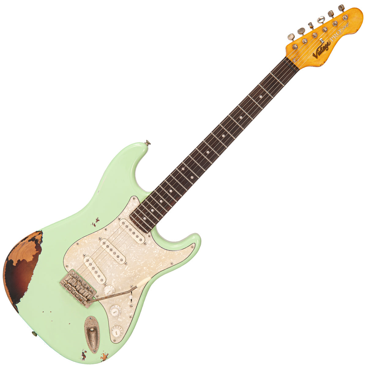 IN BUILD: - Vintage V6 ProShop Custom Build ~ Surf Green, Electric Guitar for sale at Richards Guitars.